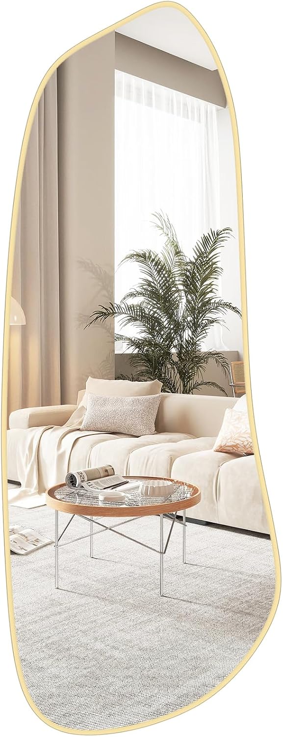 WallBeyond Asymmetrical Mirror, Irregular Mirror Full Length, Boho Wall Mirrors Decorative for Bedroom Living Room Entryway Hall