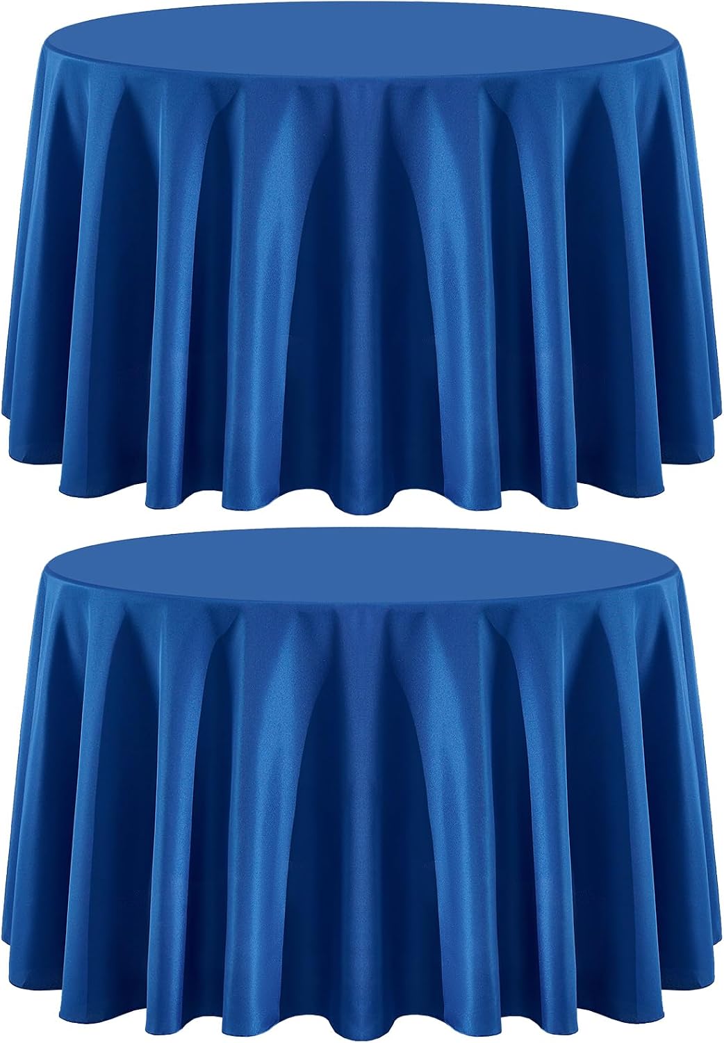 Aocoz Round Tablecloth 120 Inch 6 Pack White Tablecloths Washable Decorative Linen Polyester Table Clothes Cover for Dining Table Banquets Buffet