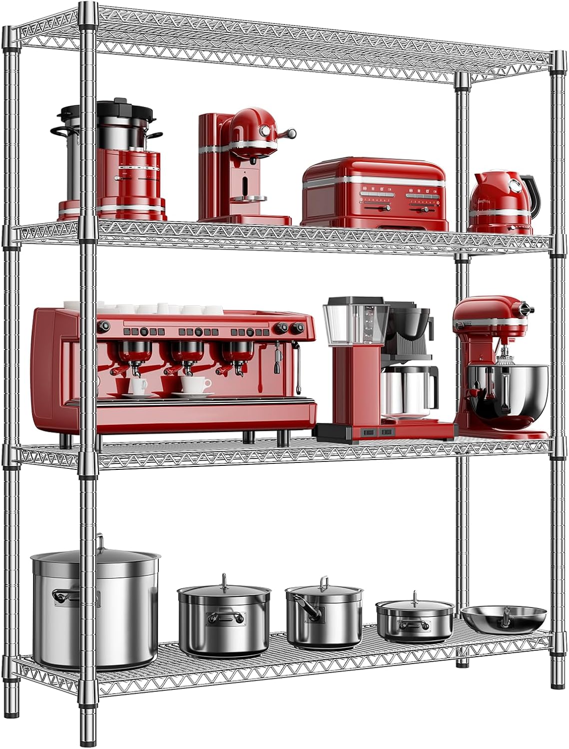 M MZG 1750 lbs Steel Storage Shelving 5-Tier Utility Shelving Unit Steel Organizer Wire Rack for Home, Kitchen, Office, Garage