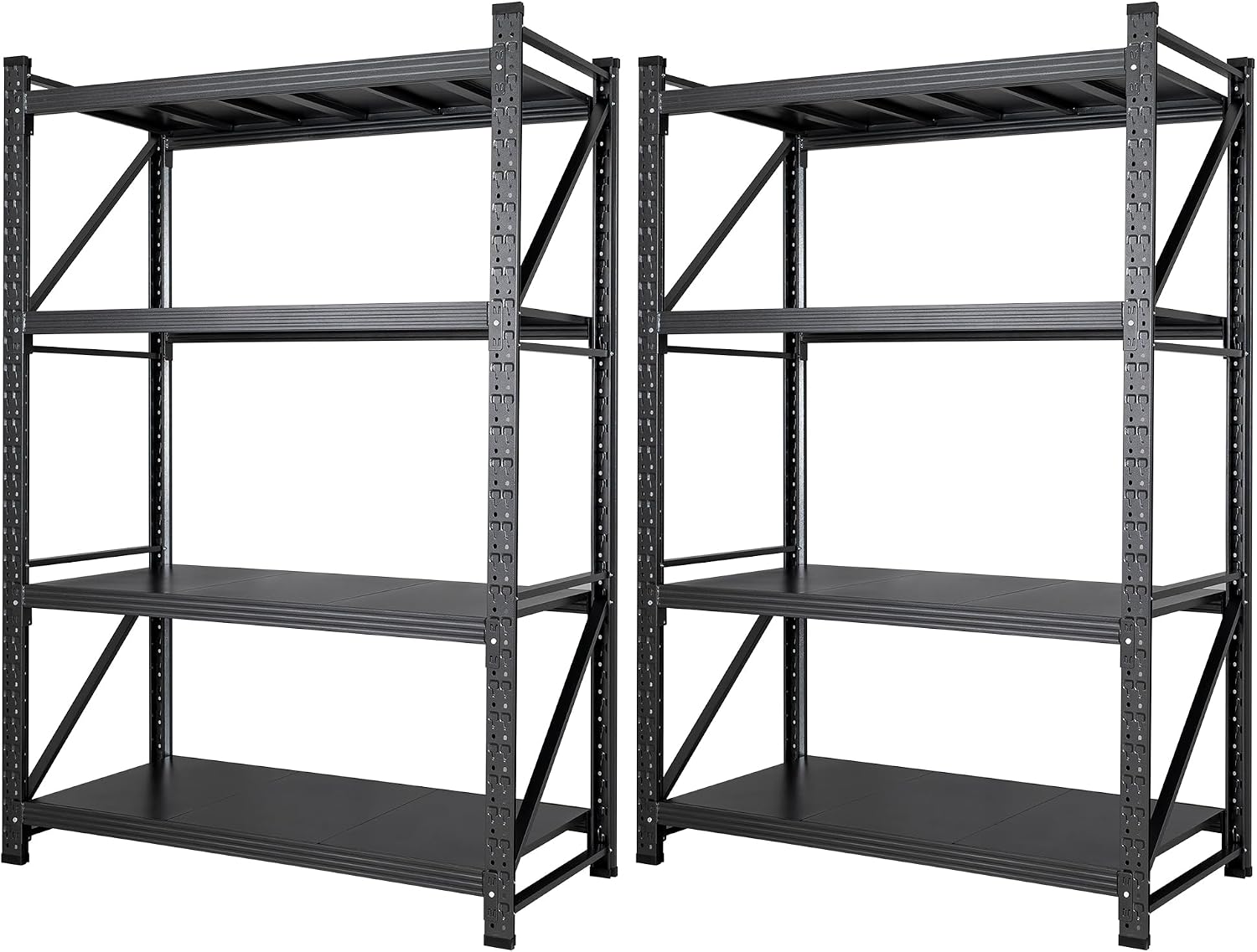 79"W Garage Shelving Heavy Duty, 6000LBS Metal Storage Shelves, 24" Deep Storage rack shelf, Steel Tall Industrial Shelving