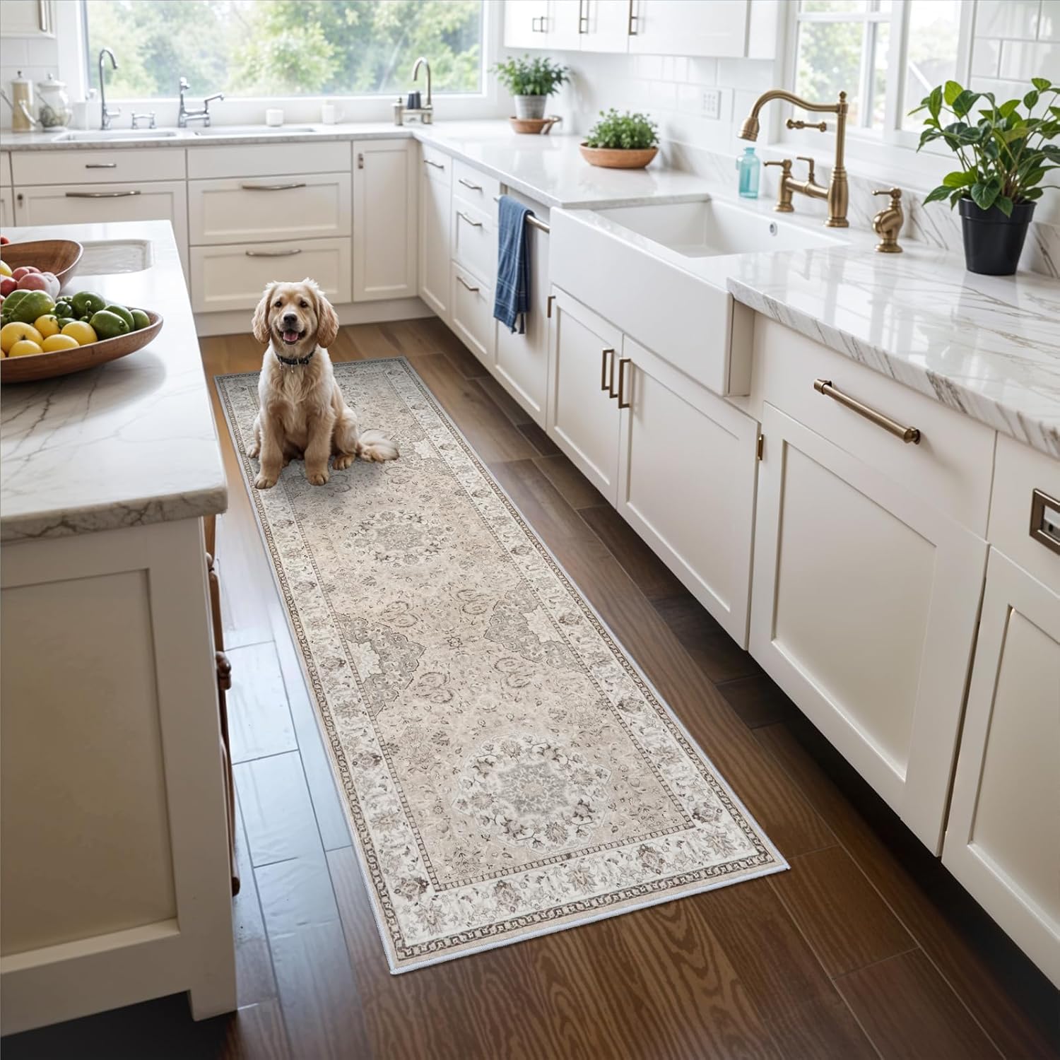 HY HAO YUN LAI Washable Large 9x12 Area Rug: Living Room Oriental Non Slip Soft Rugs Indoor Low Pile Stain Resistant Carpet for Bedroom Dining Room