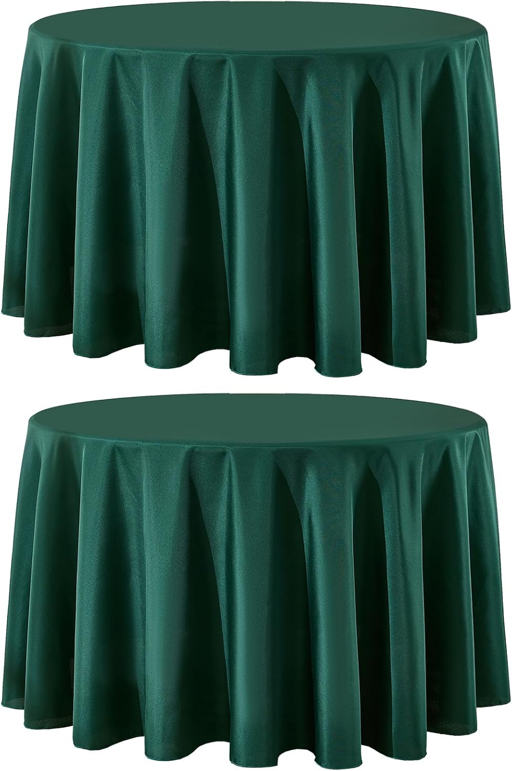 Aocoz Round Tablecloth 120 Inch 6 Pack White Tablecloths Washable Decorative Linen Polyester Table Clothes Cover for Dining Table Banquets Buffet
