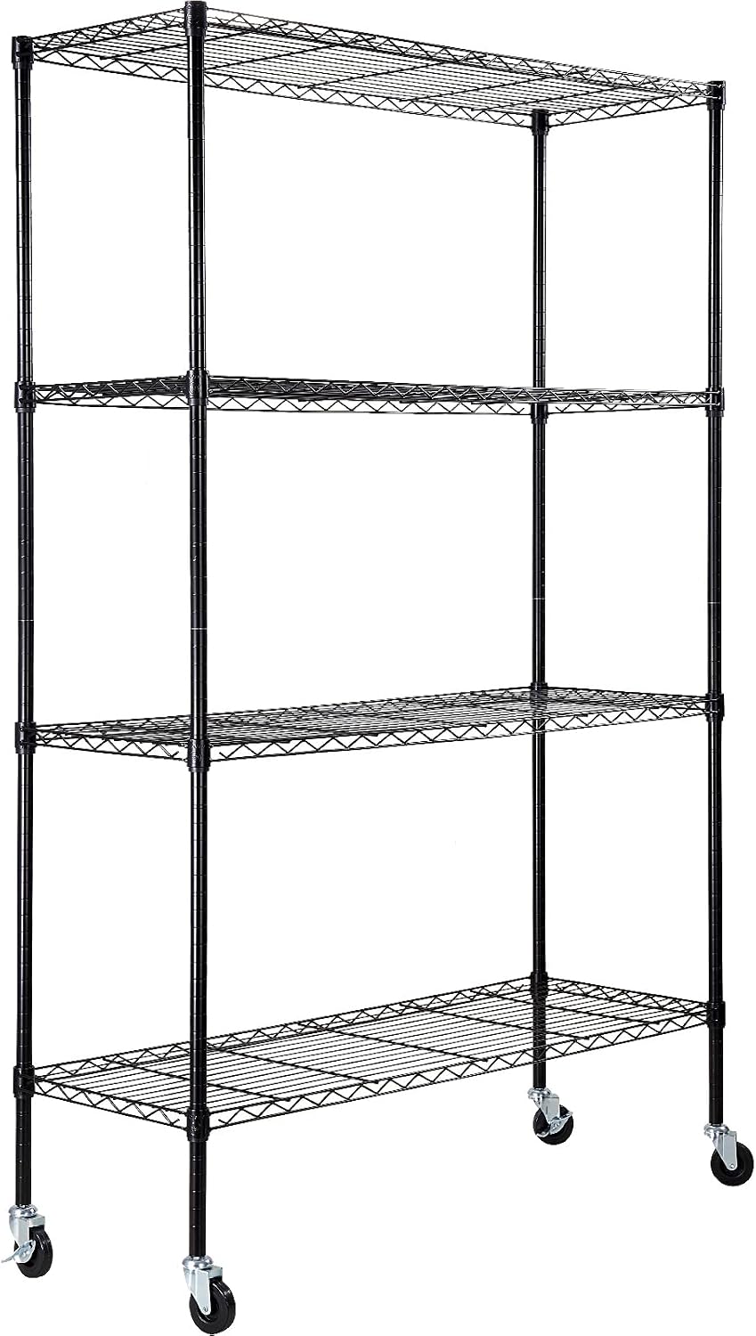 VEVOR Storage Shelving Unit, 5-Tier Adjustable, 2000 lbs Capacity, Heavy Duty Garage Shelves Metal Organizer Wire Rack, Black