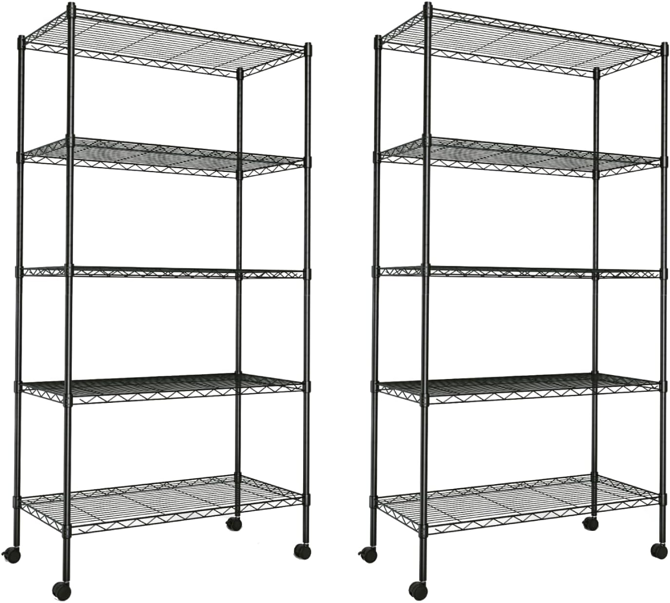 YSSOA Heavy Duty 3-Tier Storage Shelves 750Lb Capacity, 24.02" D x 13.78" W x 21.97" H Shelving Unit for Pantry, Garage, Laundry and Kitchen, Chrome