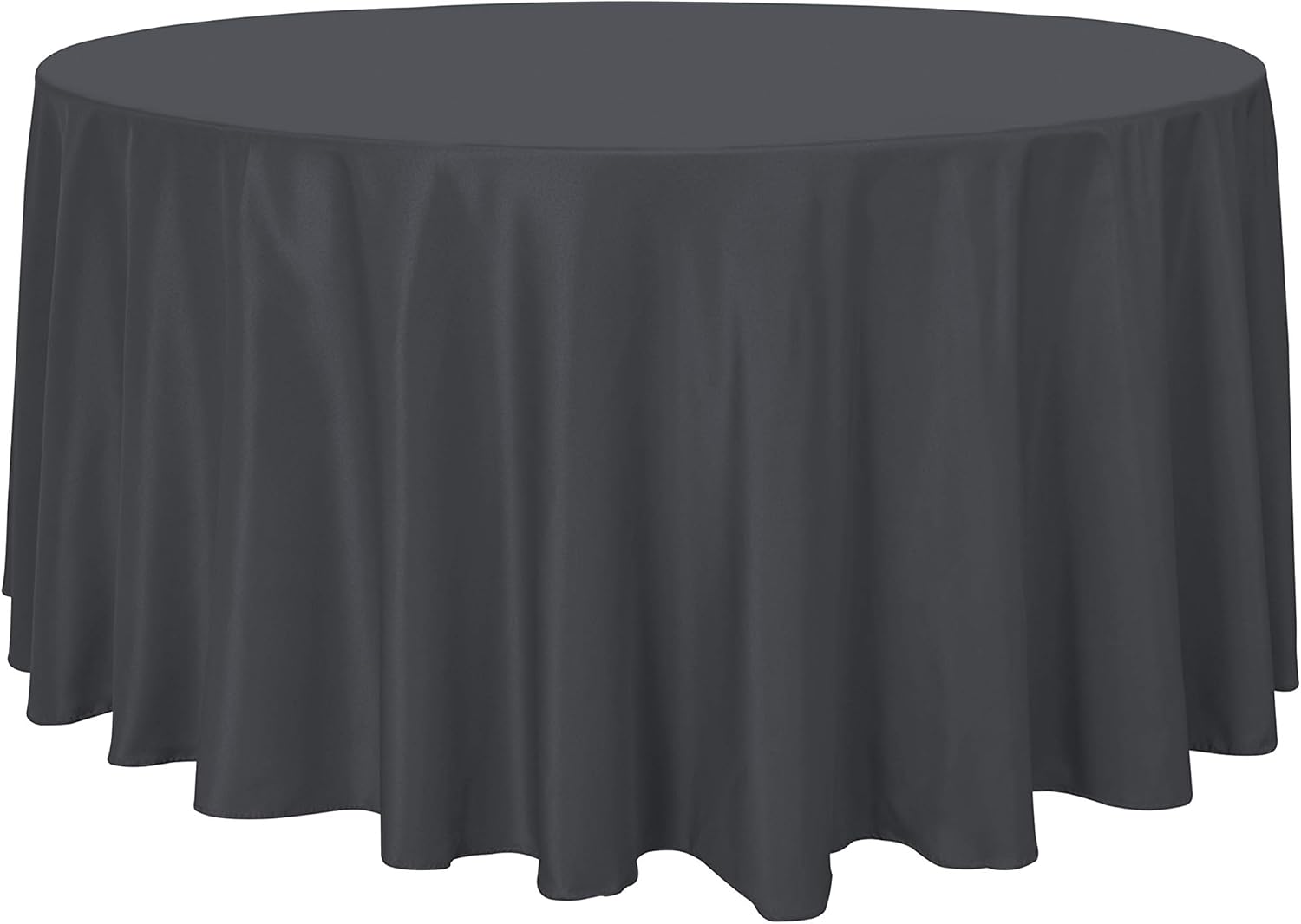 sancua 6 Pack Round Tablecloth 120 Inch White, Stain and Wrinkle Resistant Table Cloth - Washable Polyester Table Cover for Dining Tables