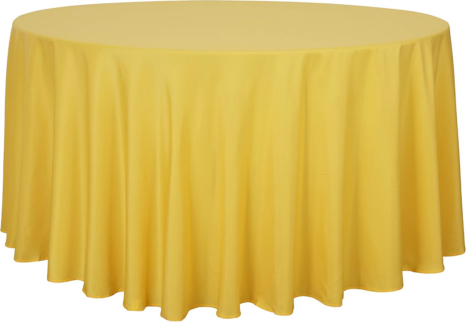 sancua 6 Pack Round Tablecloth 120 Inch White, Stain and Wrinkle Resistant Table Cloth - Washable Polyester Table Cover for Dining Tables