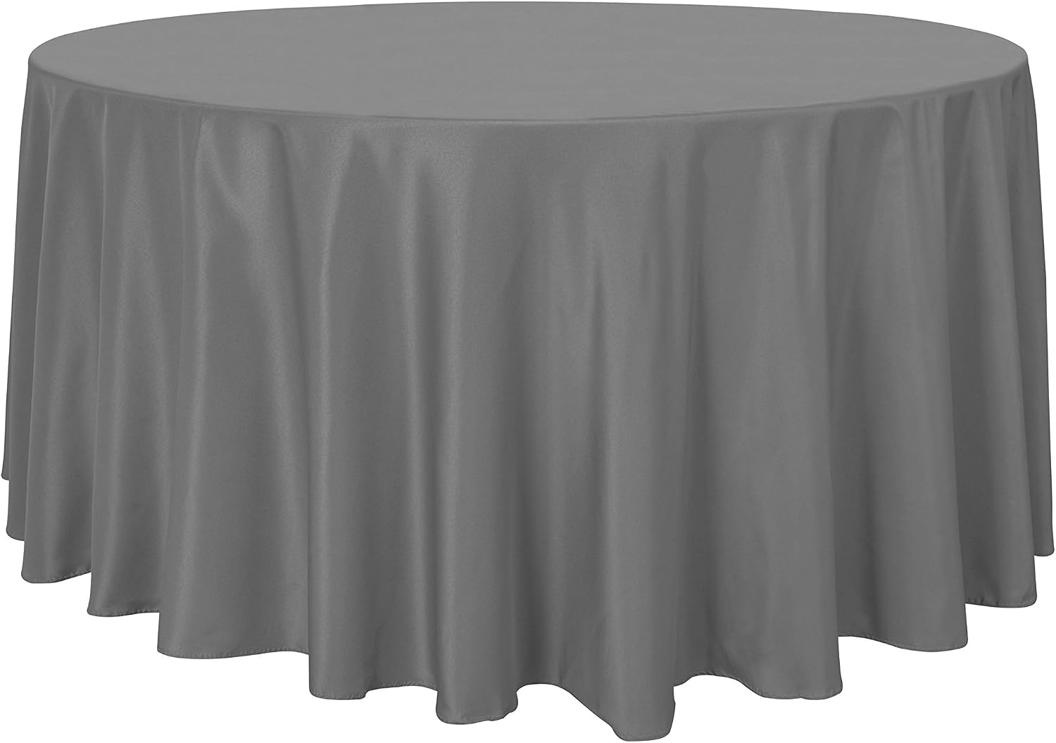 sancua 6 Pack Round Tablecloth 120 Inch White, Stain and Wrinkle Resistant Table Cloth - Washable Polyester Table Cover for Dining Tables