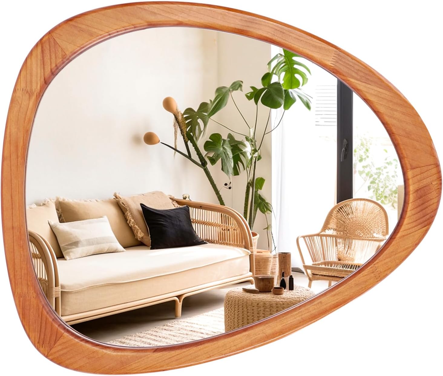 WallBeyond Asymmetrical Mirror, Irregular Mirror Full Length, Boho Wall Mirrors Decorative for Bedroom Living Room Entryway Hall
