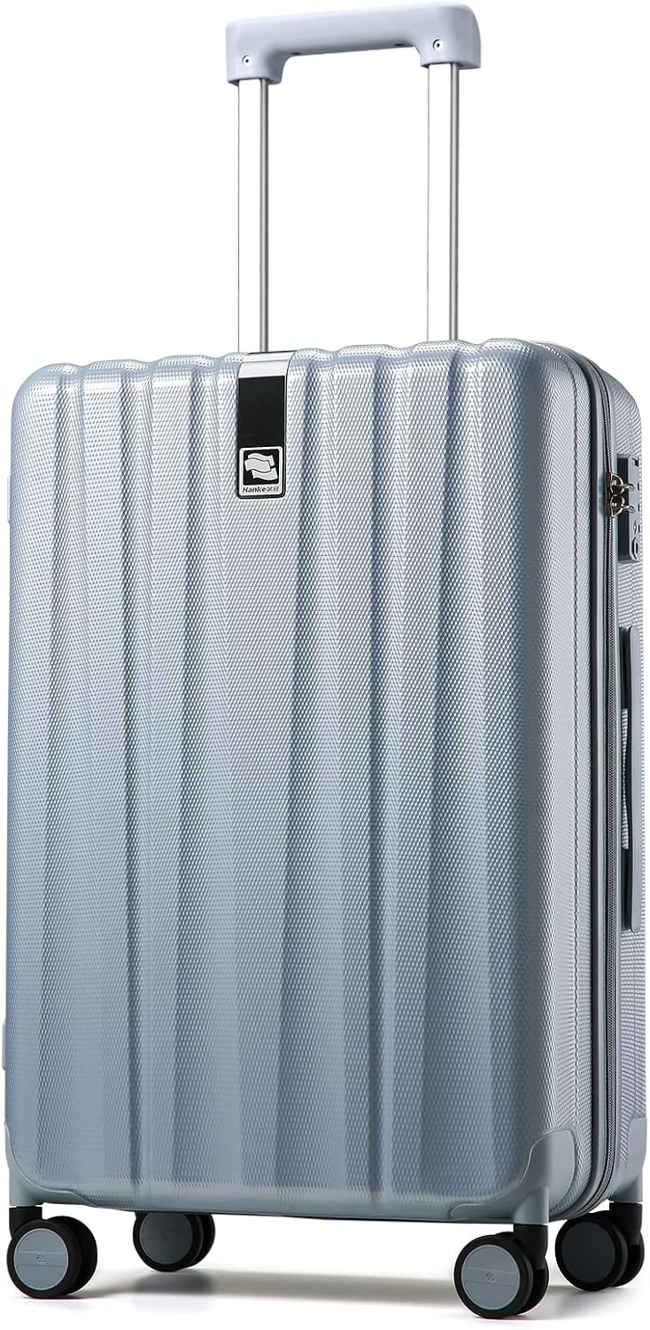 Hanke Luggage Sets 2 piece Carry On Luggage with Wheels PC Hard Shell Suitcases Lightweight Checked Travel Luggage Large Travel Suitcase Woman Men