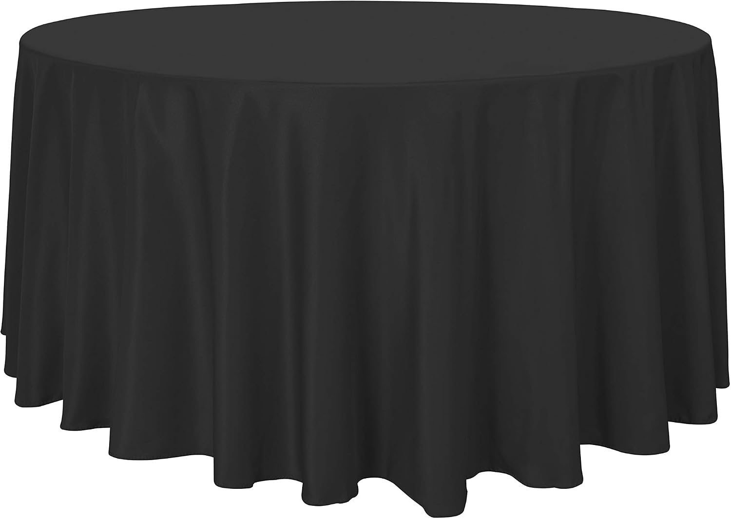 sancua 6 Pack Round Tablecloth 120 Inch White, Stain and Wrinkle Resistant Table Cloth - Washable Polyester Table Cover for Dining Tables