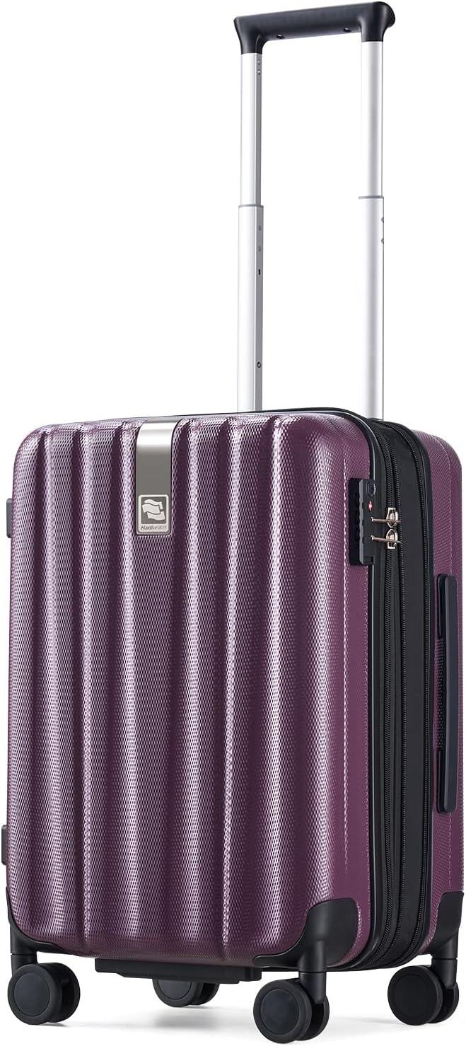 Hanke Luggage Sets 2 piece Carry On Luggage with Wheels PC Hard Shell Suitcases Lightweight Checked Travel Luggage Large Travel Suitcase Woman Men