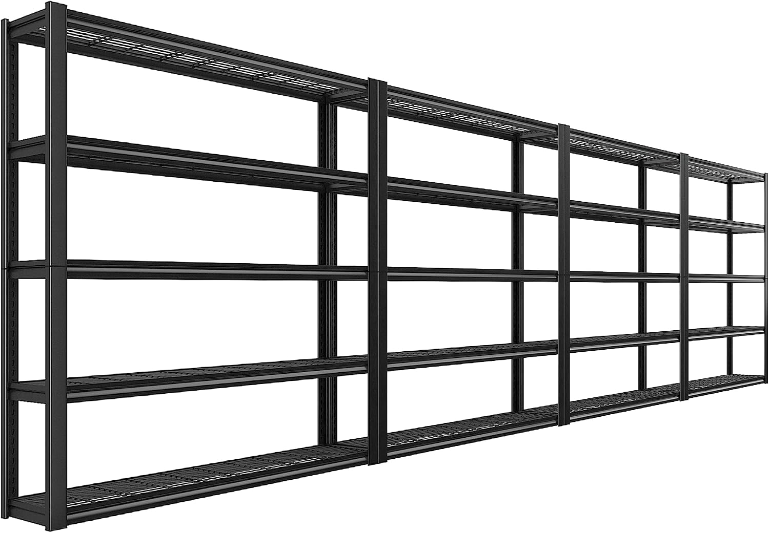 REIBII 5 Tier Garage Shelving for Garage, Adjustable Metal Shelving, 3000LBS Capacity, 36"W x 16"D x 72"H, Rust-Resistant, Solid Steel, Fits Pantry