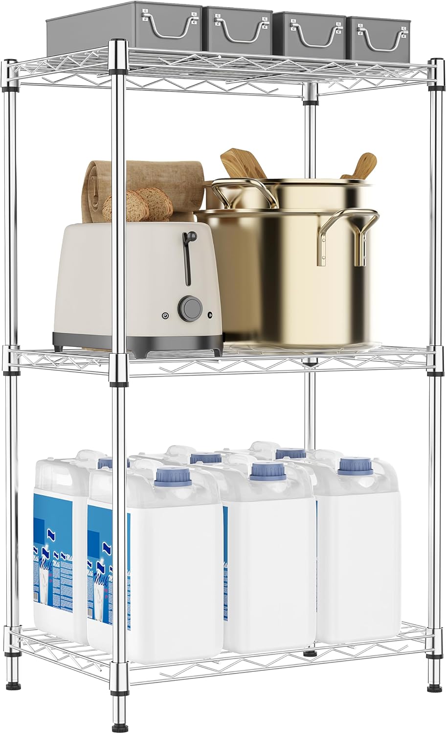 M MZG 1750 LBS Storage Shelves 5-Tier Utility Shelving Unit Steel Organizer Wire Rack for Home, Kitchen, Office, Garage