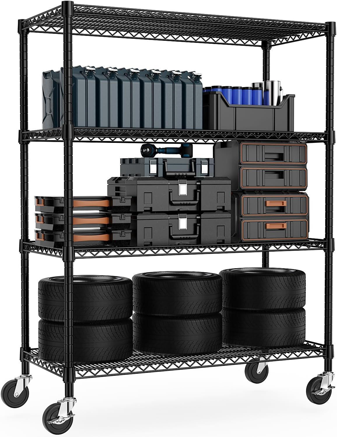 M MZG 1750 LBS Storage Shelves 5-Tier Utility Shelving Unit Steel Organizer Wire Rack for Home, Kitchen, Office, Garage