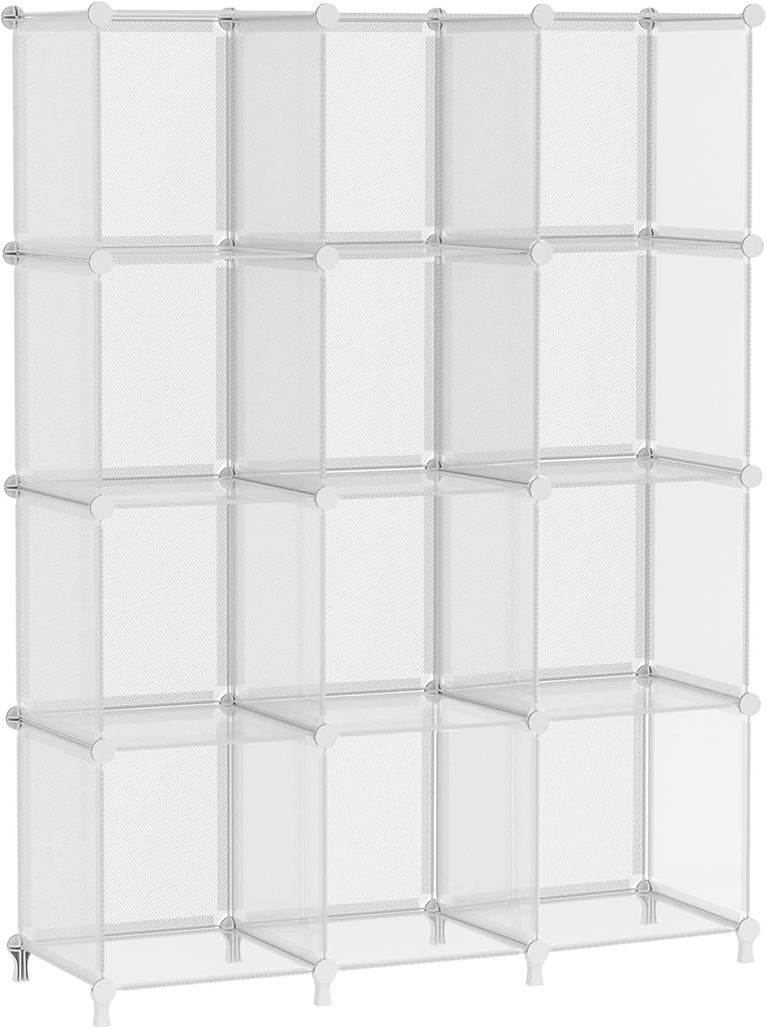 AWTATOS 12 Cube Storage Organizer, Closet Organizer Storage Shelves, Black, Portable Closet, DIY Stackable Storage Cubes Shelve