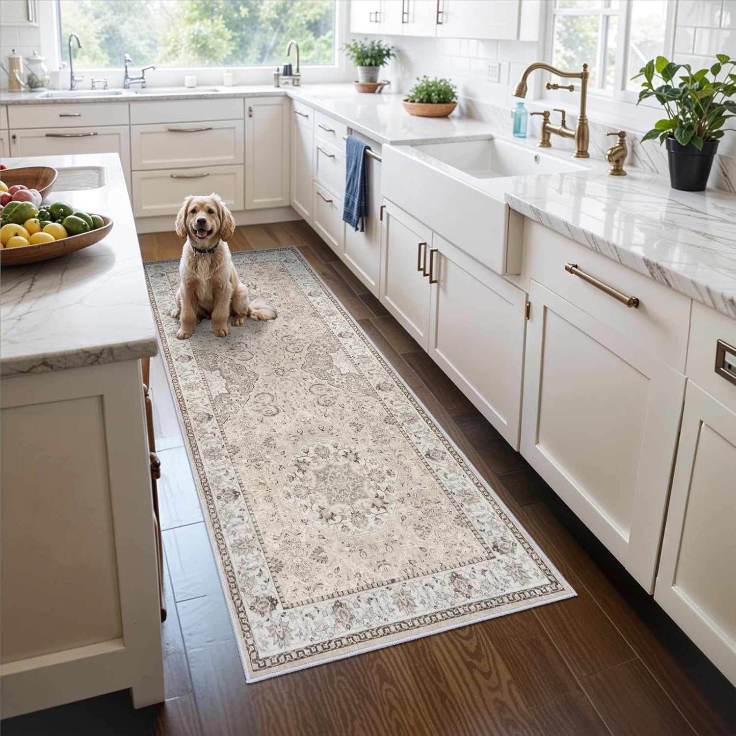 HY HAO YUN LAI Washable Large 9x12 Area Rug: Living Room Oriental Non Slip Soft Rugs Indoor Low Pile Stain Resistant Carpet for Bedroom Dining Room