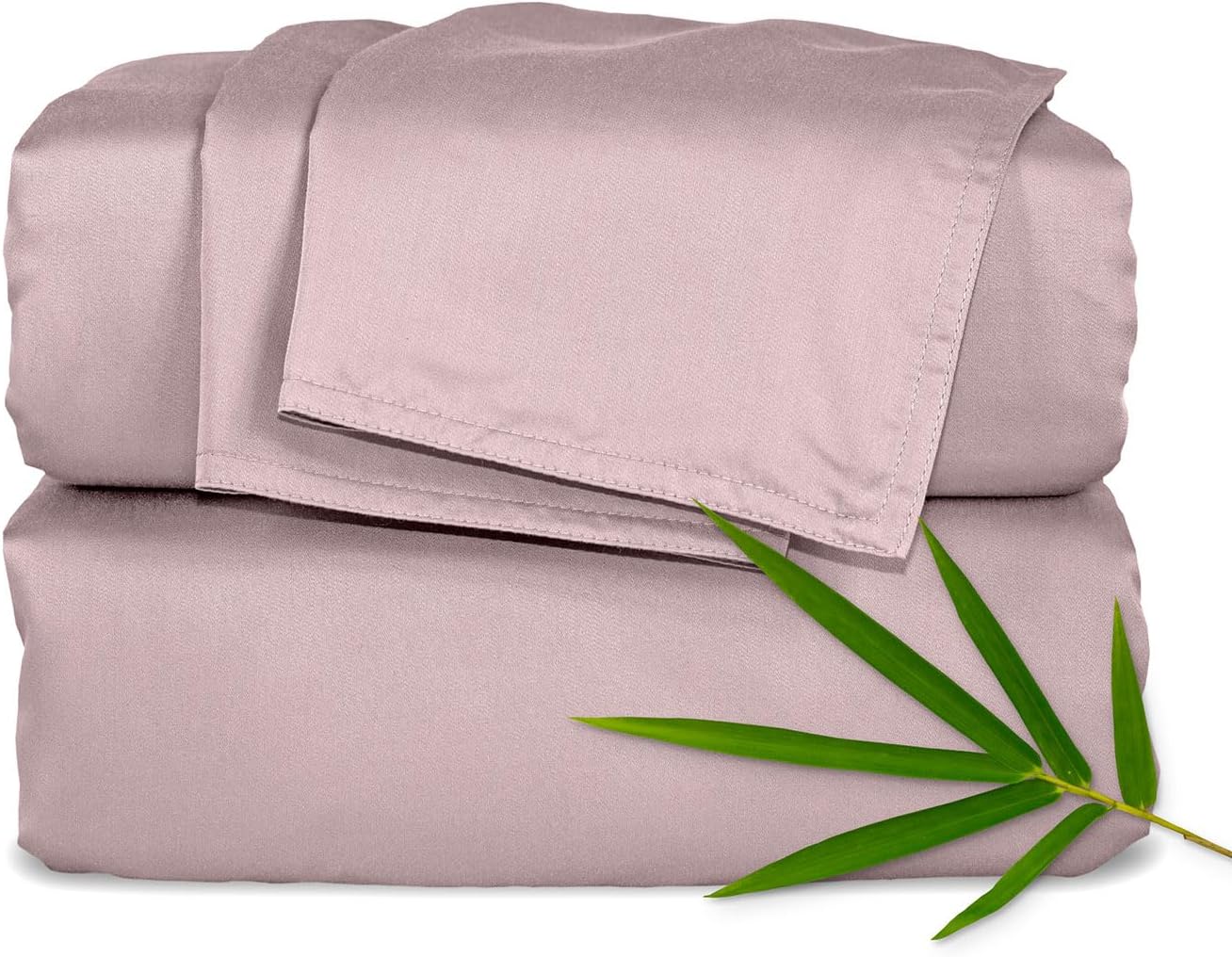 Pure Bamboo King Sheets, Genuine 100% Organic Viscose Derived from Bamboo Bed Sheet Set, Luxuriously Soft and Cooling, Double Stitching