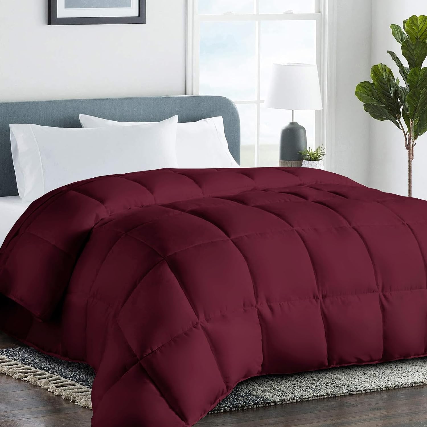 COHOME Oversized King Cooling Comforter - Down Alternative Duvet Insert, All-Season Quilted Comforter, Luxury Hotel Breathable Soft Blanket