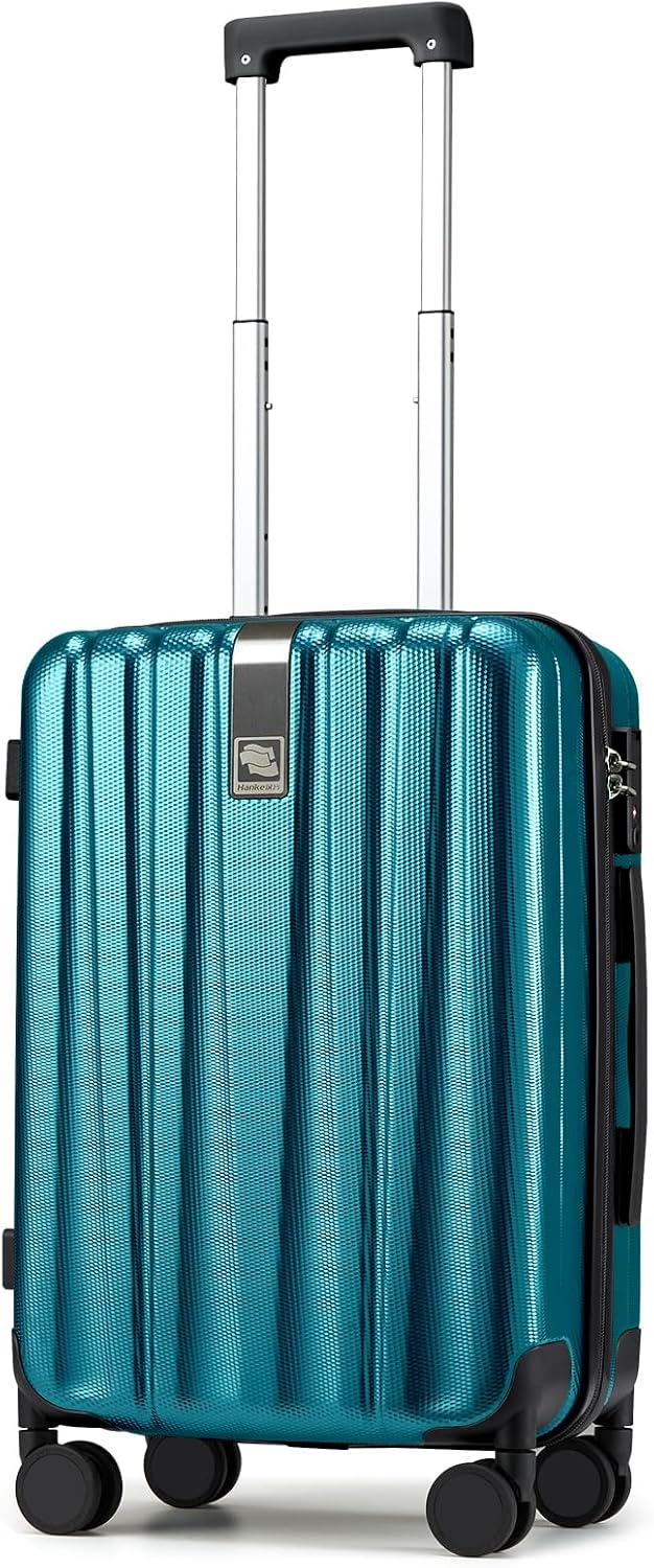 Hanke Luggage Sets 2 piece Carry On Luggage with Wheels PC Hard Shell Suitcases Lightweight Checked Travel Luggage Large Travel Suitcase Woman Men