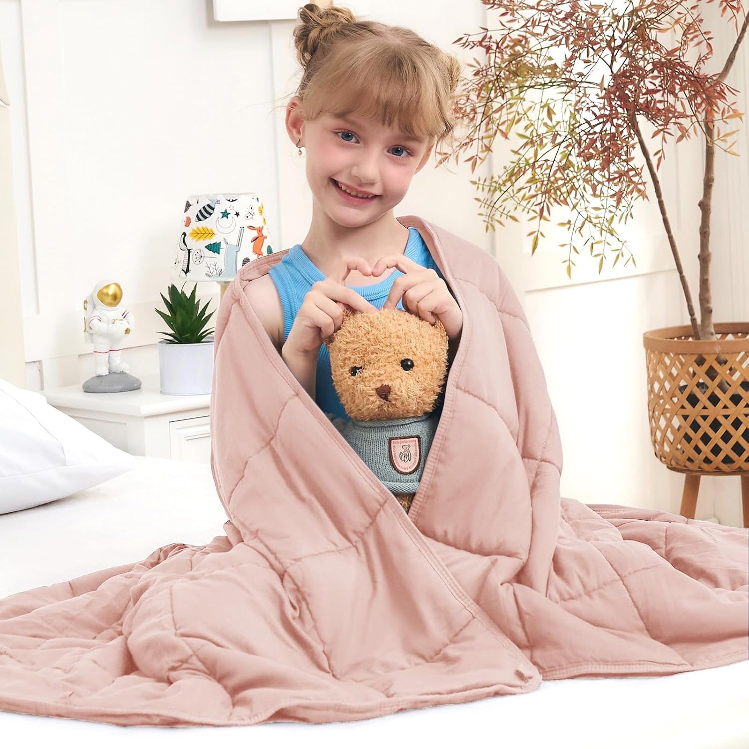 BETU Weighted Blanket for Adults 15lbs, 48"x72", Twin Full Size Cooling Heavy Throw Blanket for 140-160lbs