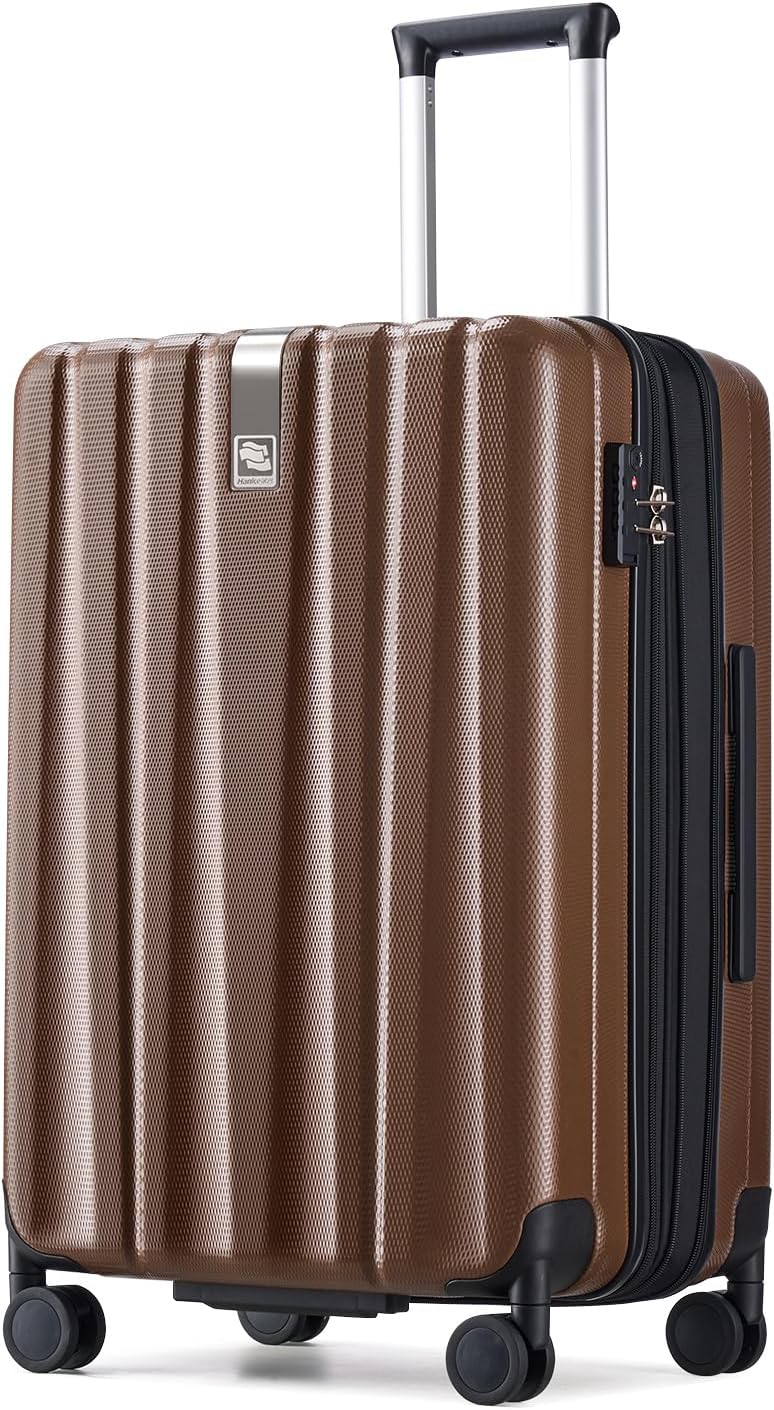 Hanke Luggage Sets 2 piece Carry On Luggage with Wheels PC Hard Shell Suitcases Lightweight Checked Travel Luggage Large Travel Suitcase Woman Men