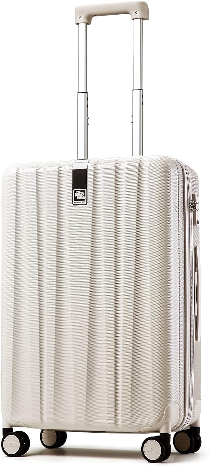 Hanke Luggage Sets 2 piece Carry On Luggage with Wheels PC Hard Shell Suitcases Lightweight Checked Travel Luggage Large Travel Suitcase Woman Men