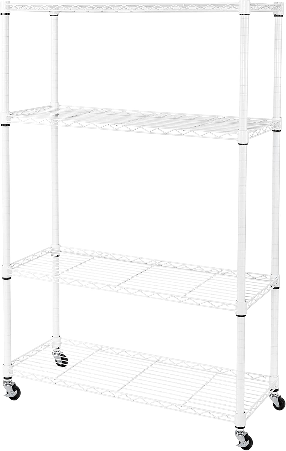 5-Tier Steel Wire Shelving, 30"W x 14"D x 61.5"H, Durable solid steel wire storage rack with adjustable shelves featuring 300 pounds per shelf weight