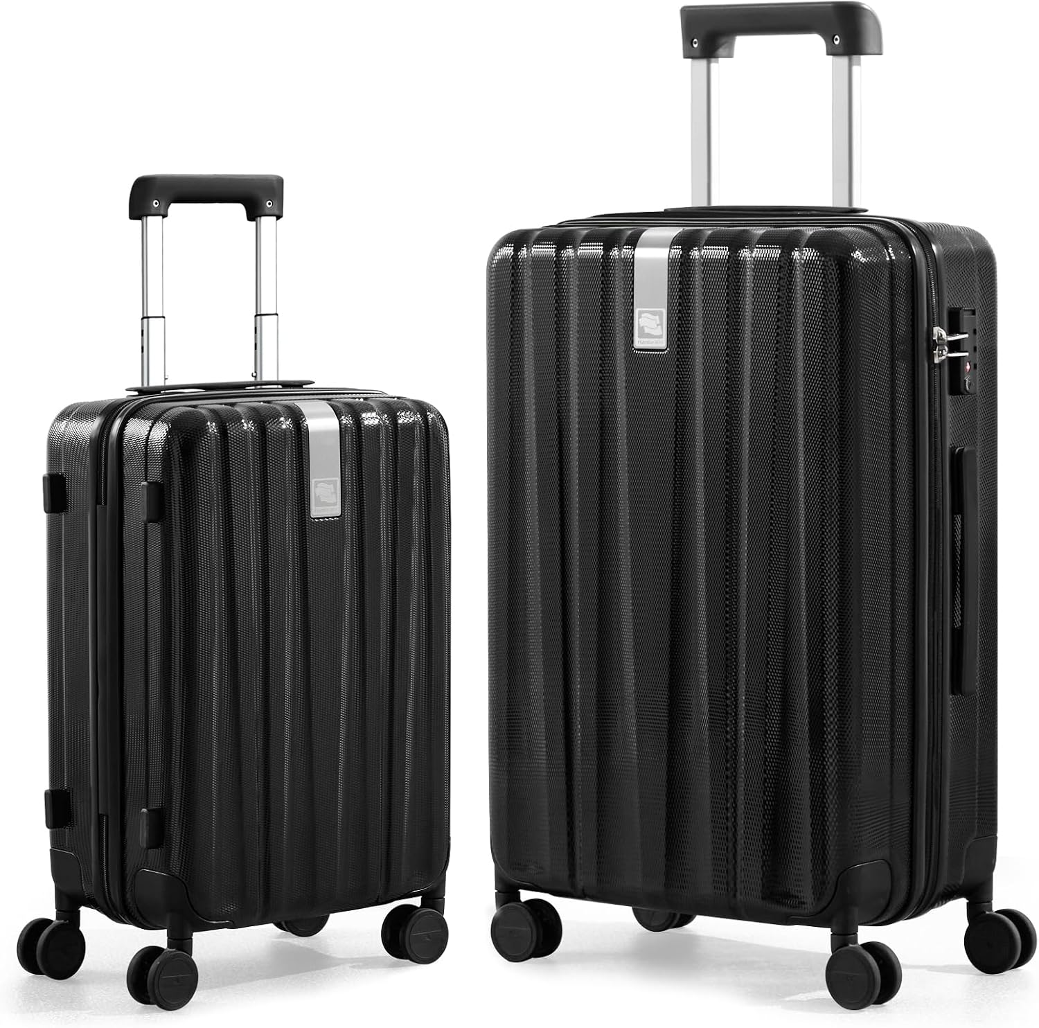 Hanke Luggage Sets 2 piece Carry On Luggage with Wheels PC Hard Shell Suitcases Lightweight Checked Travel Luggage Large Travel Suitcase Woman Men