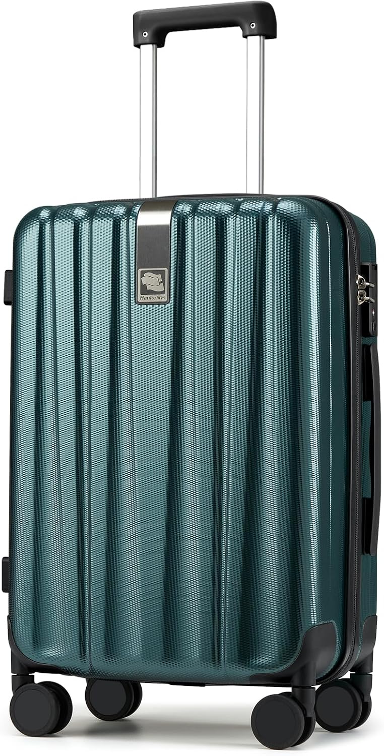 Hanke Luggage Sets 2 piece Carry On Luggage with Wheels PC Hard Shell Suitcases Lightweight Checked Travel Luggage Large Travel Suitcase Woman Men