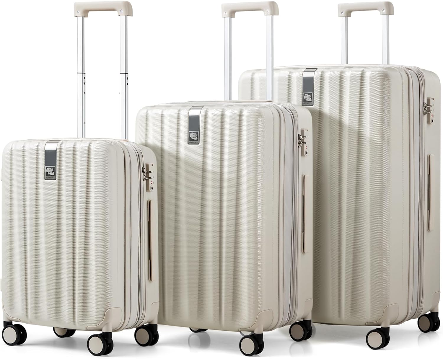Hanke Luggage Sets 2 piece Carry On Luggage with Wheels PC Hard Shell Suitcases Lightweight Checked Travel Luggage Large Travel Suitcase Woman Men