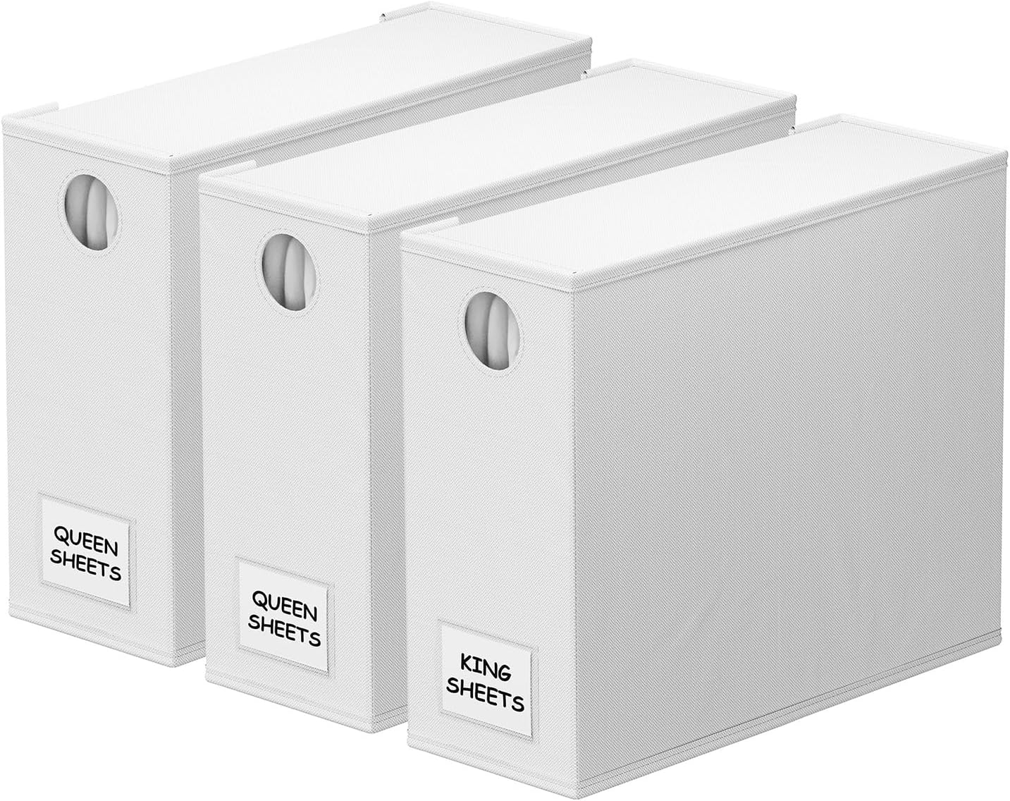SpaceAid 8 Pack Bed Sheet Organizers and Storage, Foldable Sheet Organizer for Linen Closet
