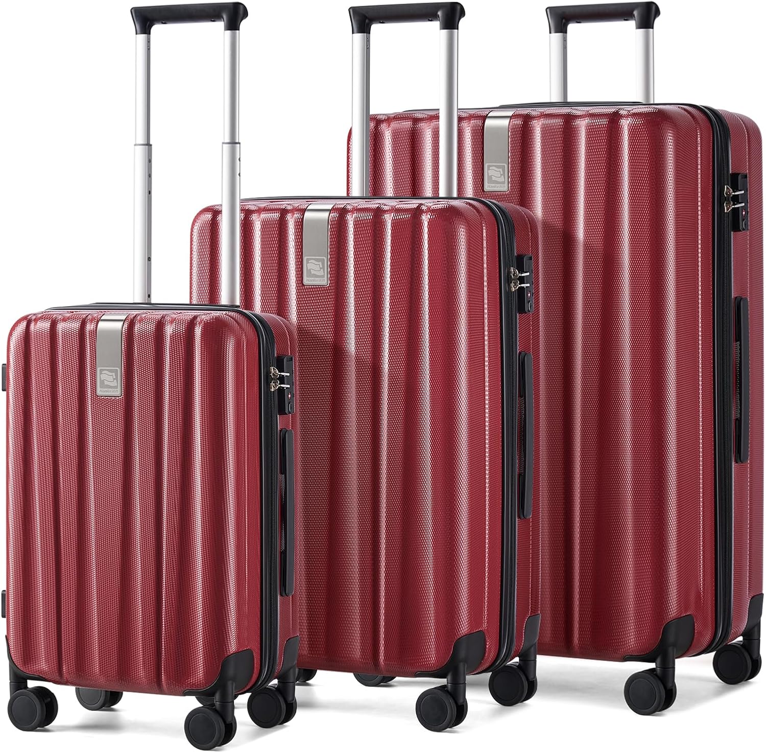 Hanke Luggage Sets 2 piece Carry On Luggage with Wheels PC Hard Shell Suitcases Lightweight Checked Travel Luggage Large Travel Suitcase Woman Men