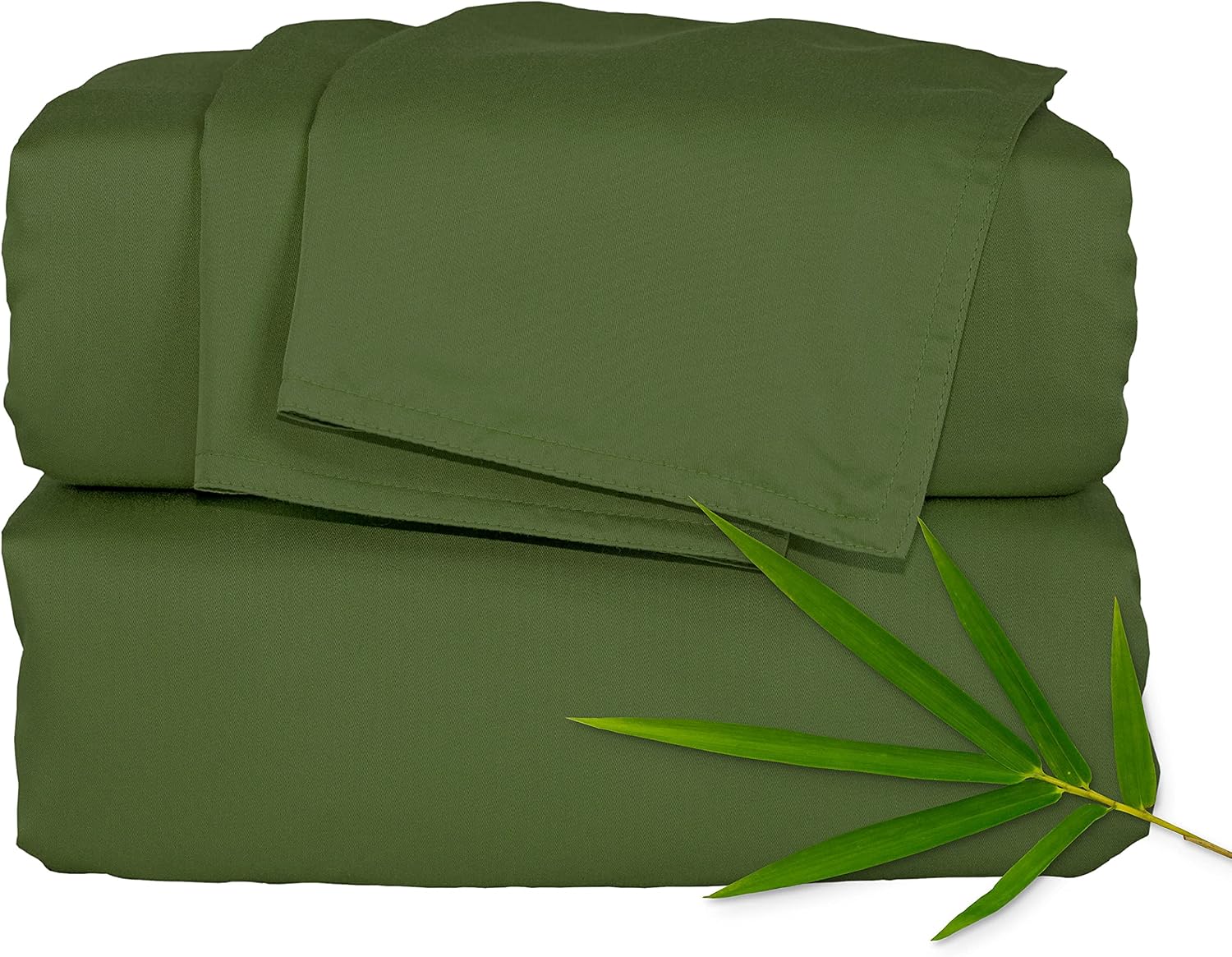 Pure Bamboo King Sheets, Genuine 100% Organic Viscose Derived from Bamboo Bed Sheet Set, Luxuriously Soft and Cooling, Double Stitching
