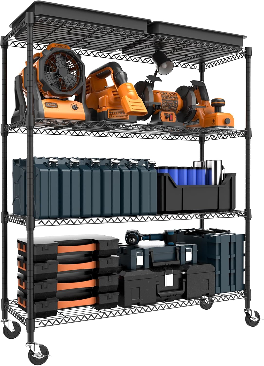 M MZG 1750 LBS Storage Shelves 5-Tier Utility Shelving Unit Steel Organizer Wire Rack for Home, Kitchen, Office, Garage