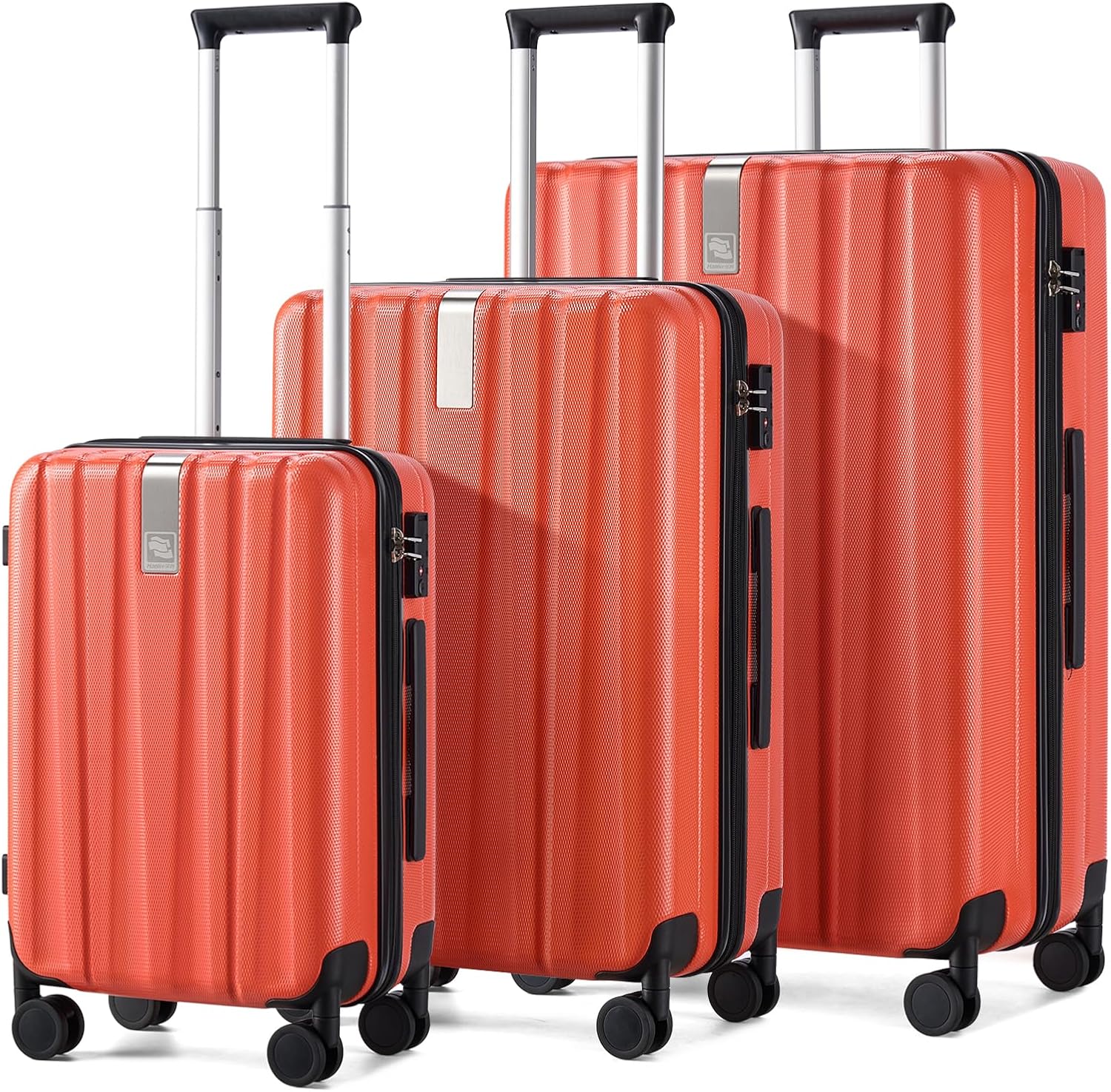 Hanke Luggage Sets 2 piece Carry On Luggage with Wheels PC Hard Shell Suitcases Lightweight Checked Travel Luggage Large Travel Suitcase Woman Men