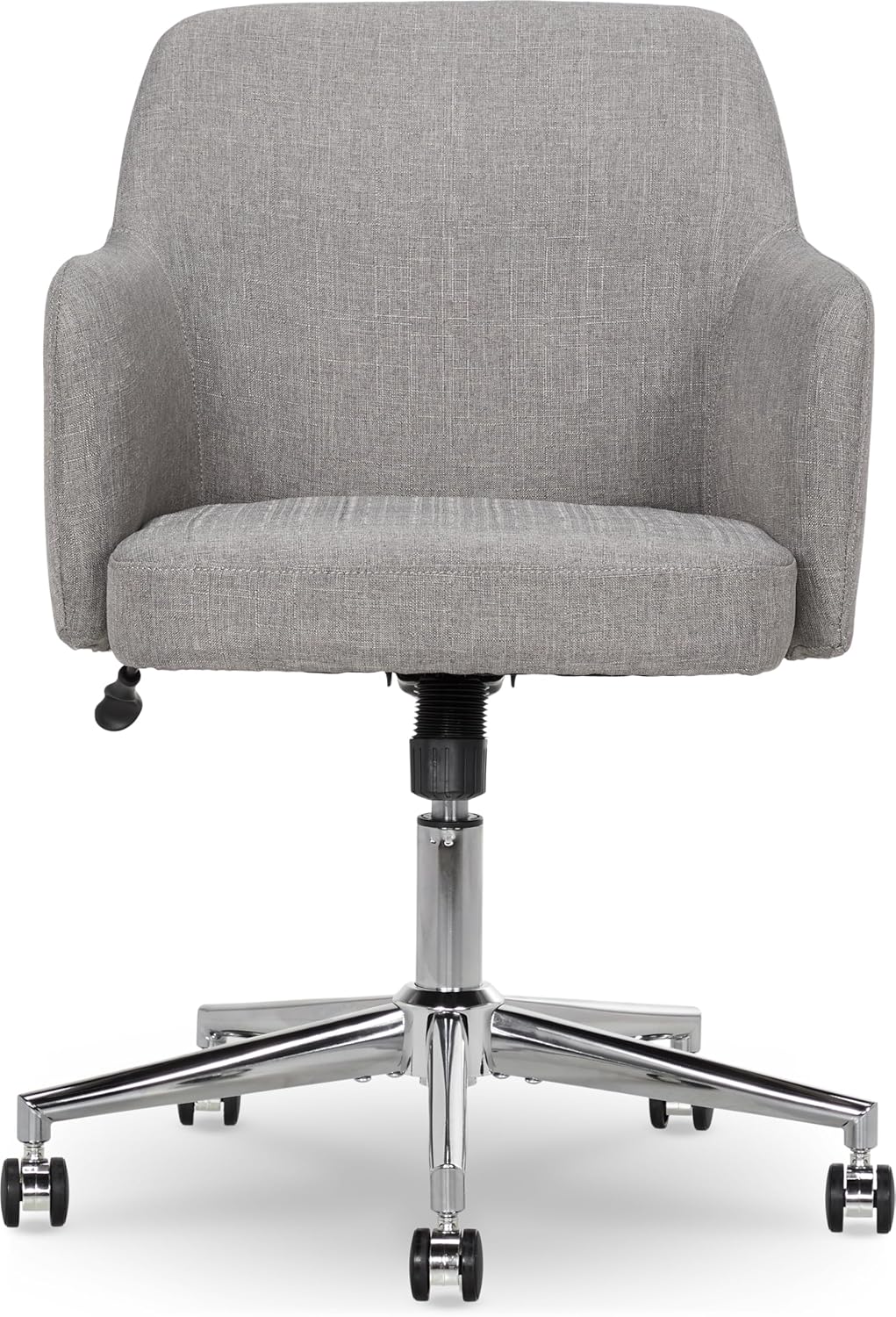 Amazon Basics Modern Home Office Desk Chair with Adjustable Height, 360 Degree Swivel, Smooth-Rolling Wheels, High-Density Foam Cushioning, Light Gray