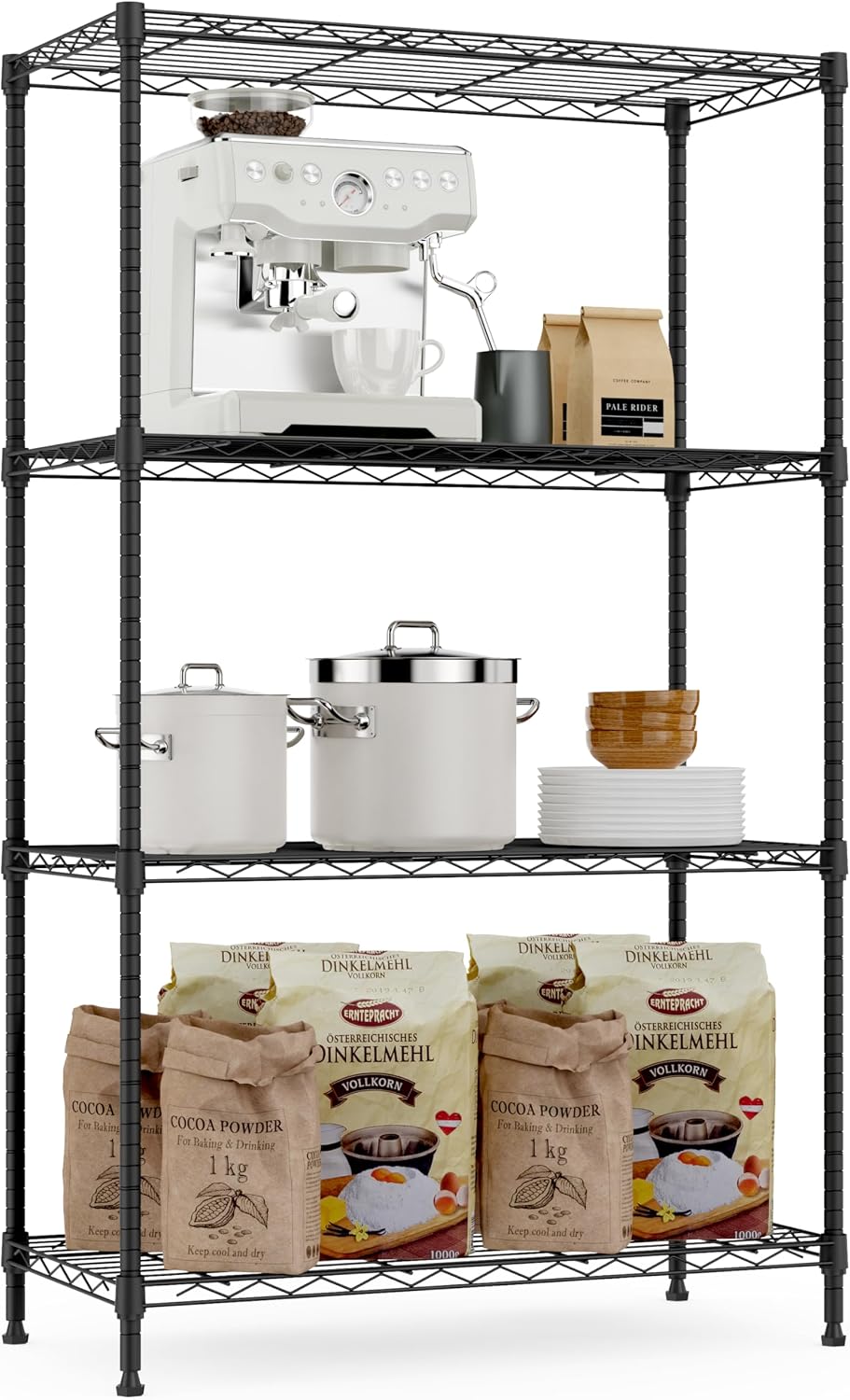 M MZG 1750 LBS Storage Shelves 5-Tier Utility Shelving Unit Steel Organizer Wire Rack for Home, Kitchen, Office, Garage
