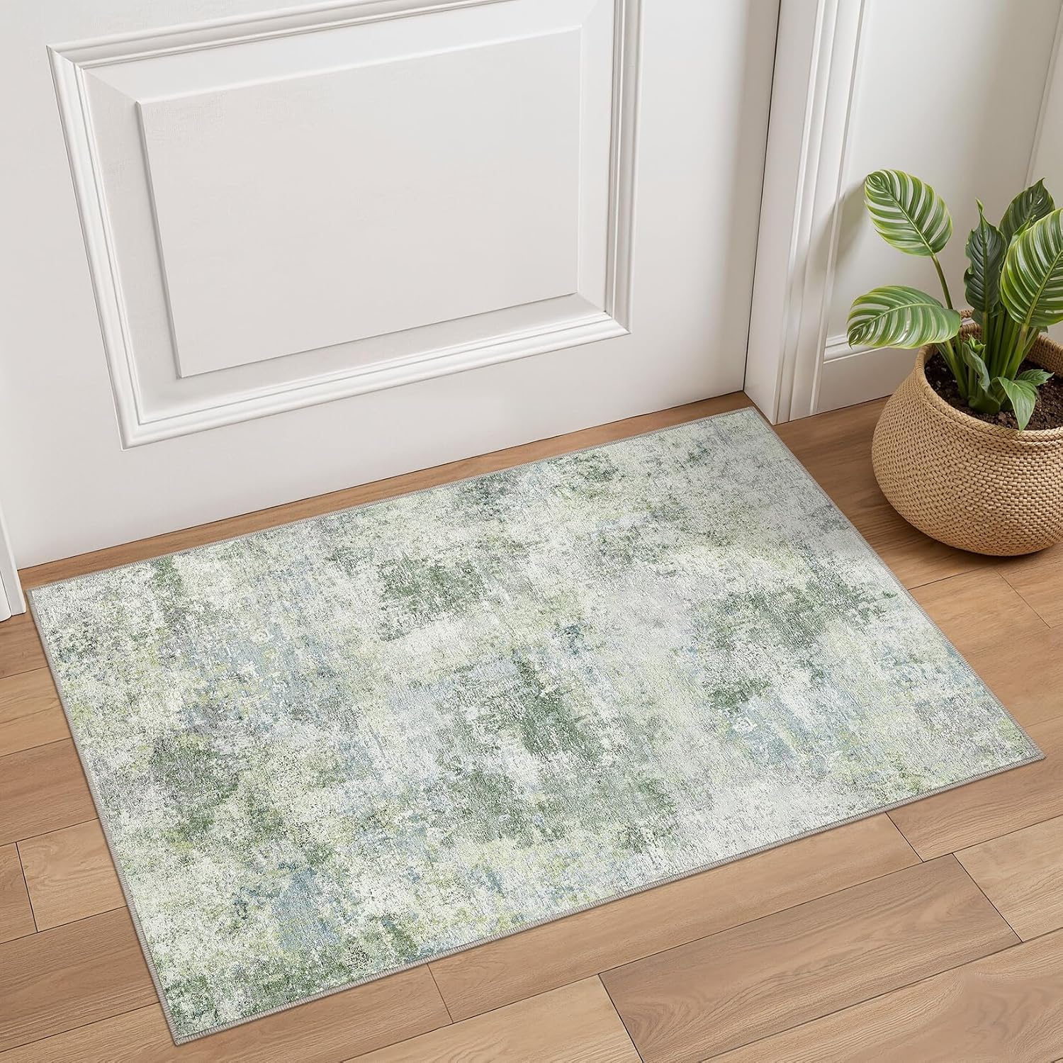 Tortania Area Rug Living Room Rugs - 10x12 Washable Large Soft Neutral Boho Moroccan Bohemian Farmhouse Rug Indoor Floor Carpet for Bedroom Under