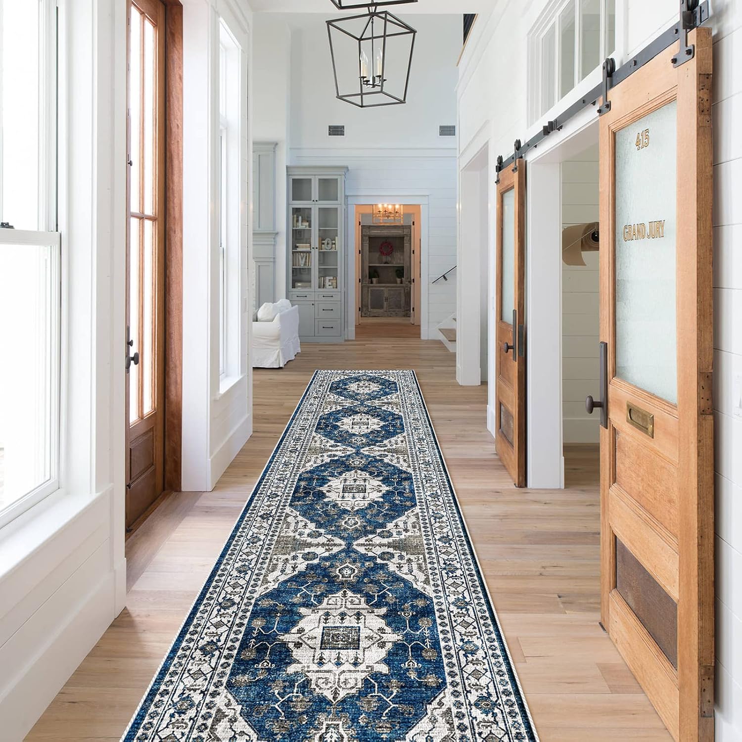 HY HAO YUN LAI Washable Large 9x12 Area Rug: Living Room Oriental Non Slip Soft Rugs Indoor Low Pile Stain Resistant Carpet for Bedroom Dining Room