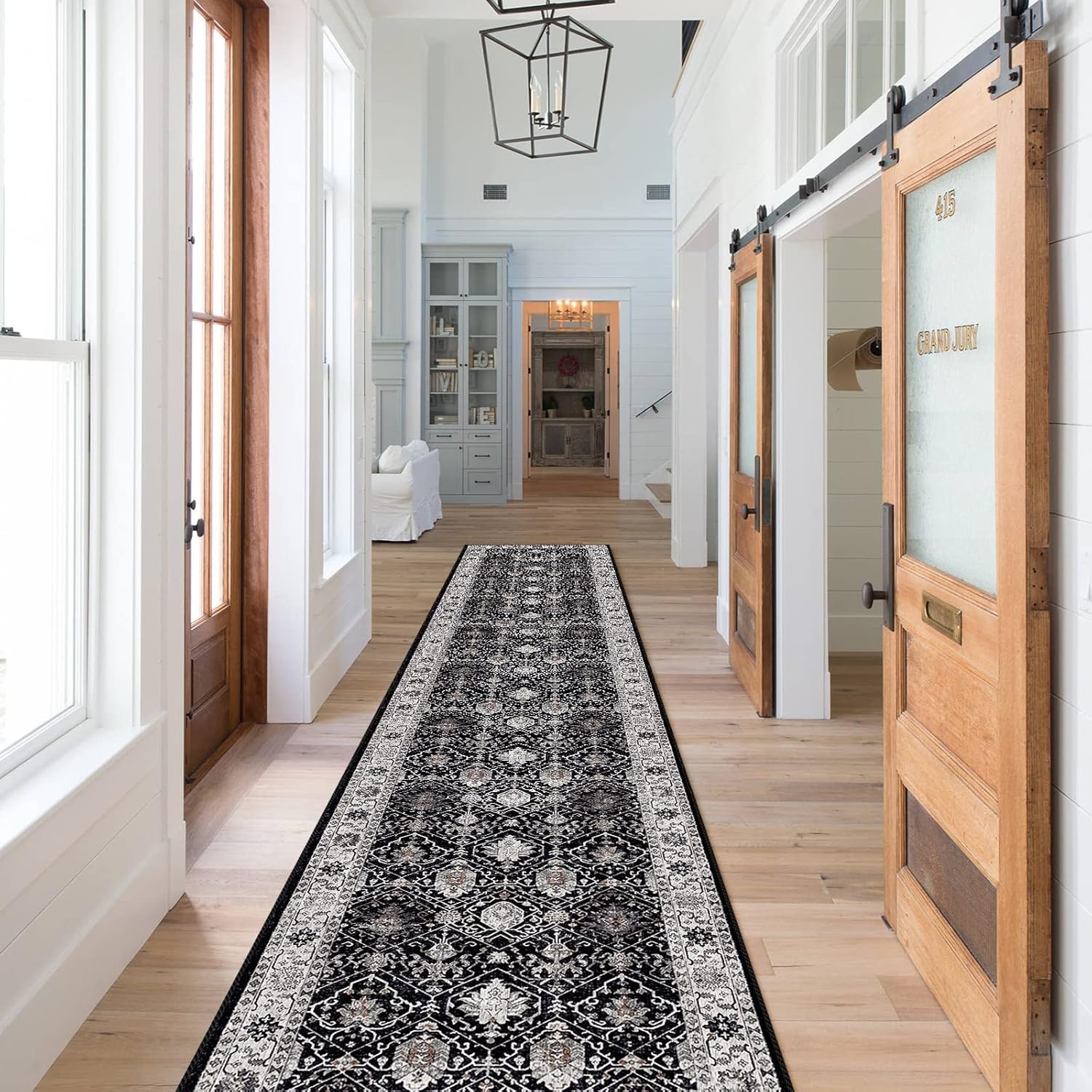 HY HAO YUN LAI Washable Large 9x12 Area Rug: Living Room Oriental Non Slip Soft Rugs Indoor Low Pile Stain Resistant Carpet for Bedroom Dining Room