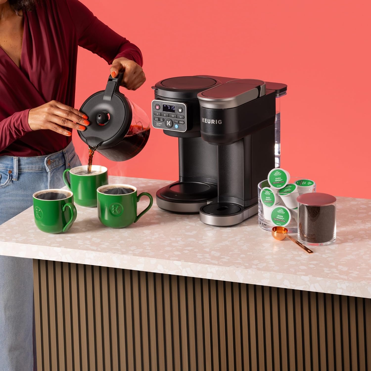 Keurig K-Duo Hot and Iced Single Serve and Carafe Coffee Maker, MultiStream Technology, 72oz Reservoir (Gen 2), Multistream Tech