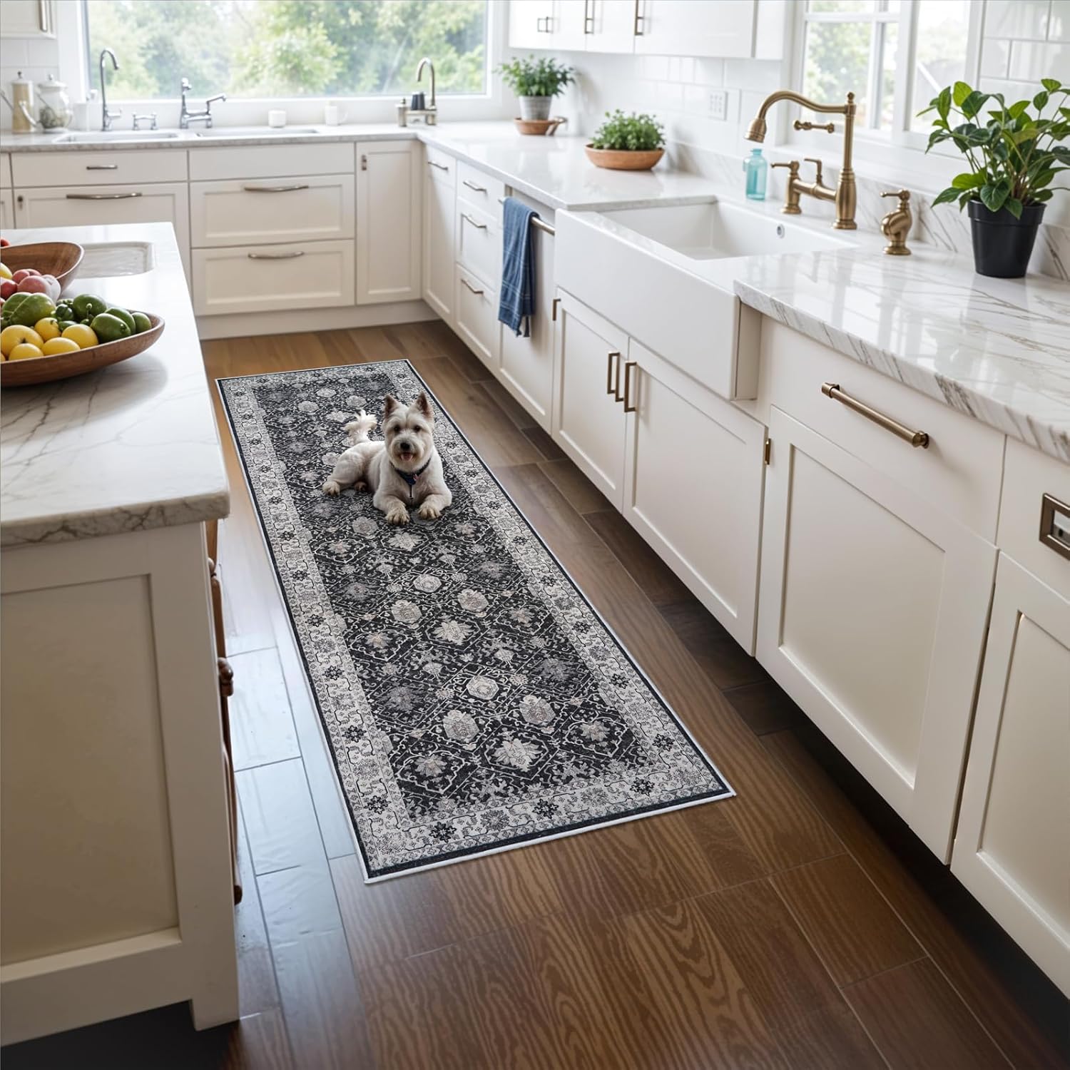 HY HAO YUN LAI Washable Large 9x12 Area Rug: Living Room Oriental Non Slip Soft Rugs Indoor Low Pile Stain Resistant Carpet for Bedroom Dining Room