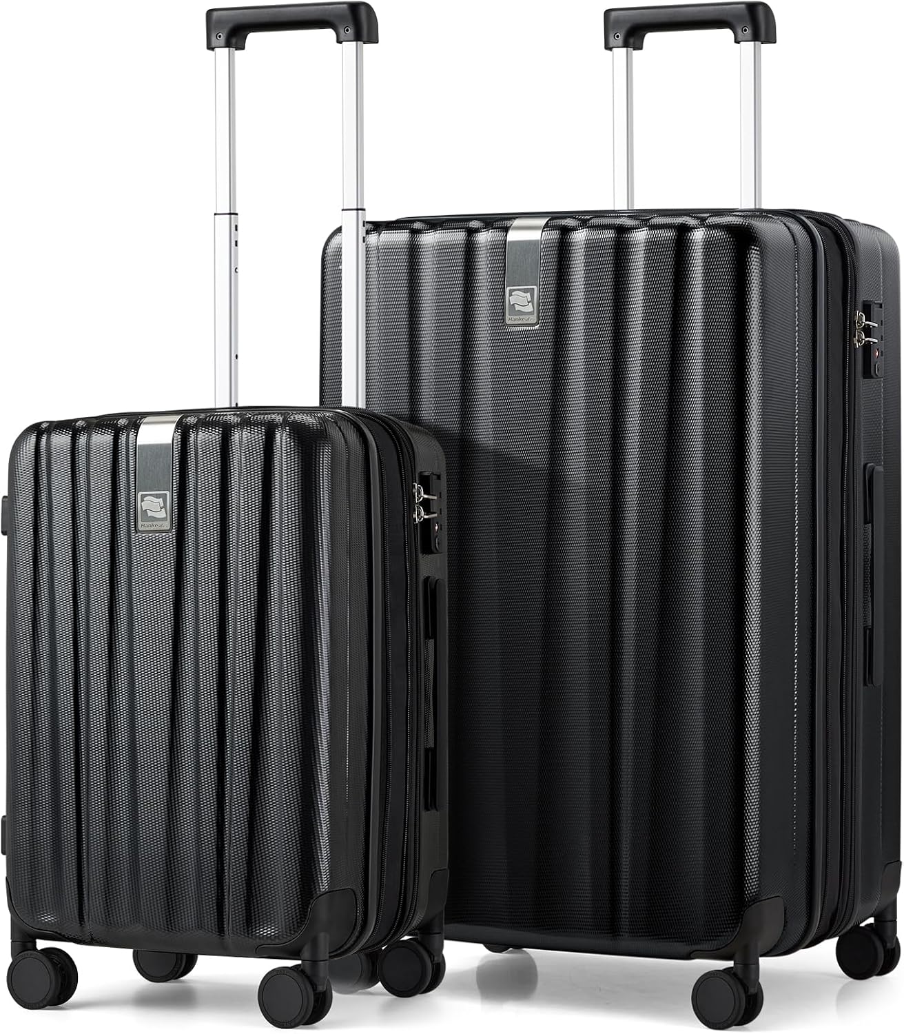 Hanke Luggage Sets 2 piece Carry On Luggage with Wheels PC Hard Shell Suitcases Lightweight Checked Travel Luggage Large Travel Suitcase Woman Men