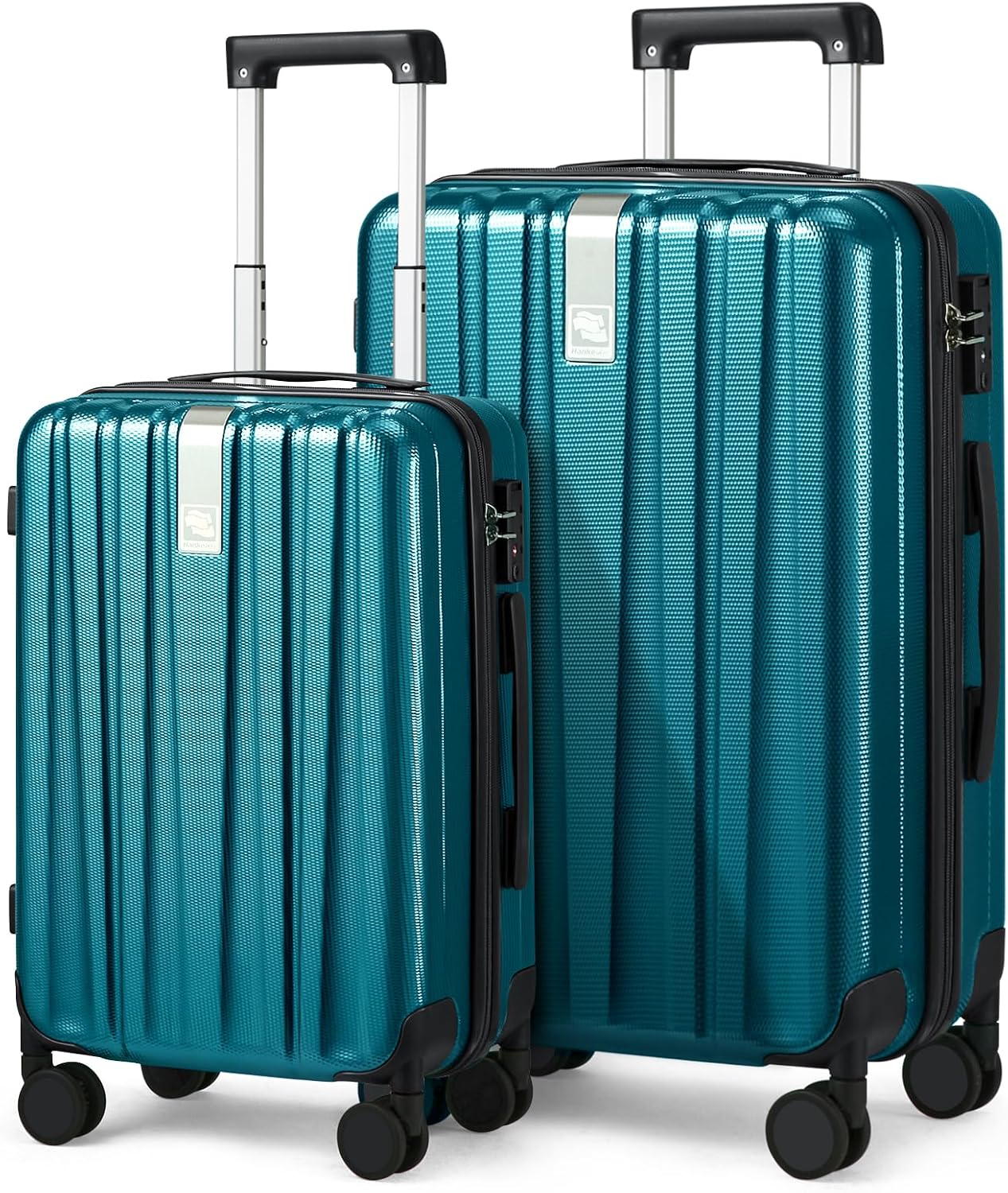 Hanke Luggage Sets 2 piece Carry On Luggage with Wheels PC Hard Shell Suitcases Lightweight Checked Travel Luggage Large Travel Suitcase Woman Men