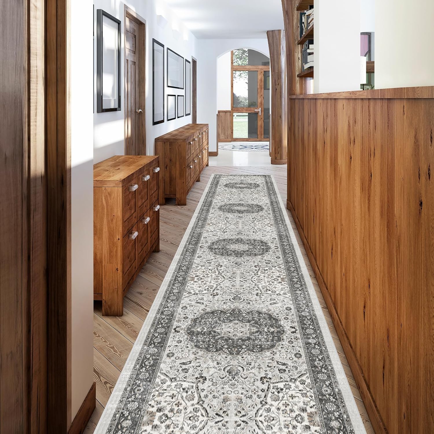 HY HAO YUN LAI Washable Large 9x12 Area Rug: Living Room Oriental Non Slip Soft Rugs Indoor Low Pile Stain Resistant Carpet for Bedroom Dining Room