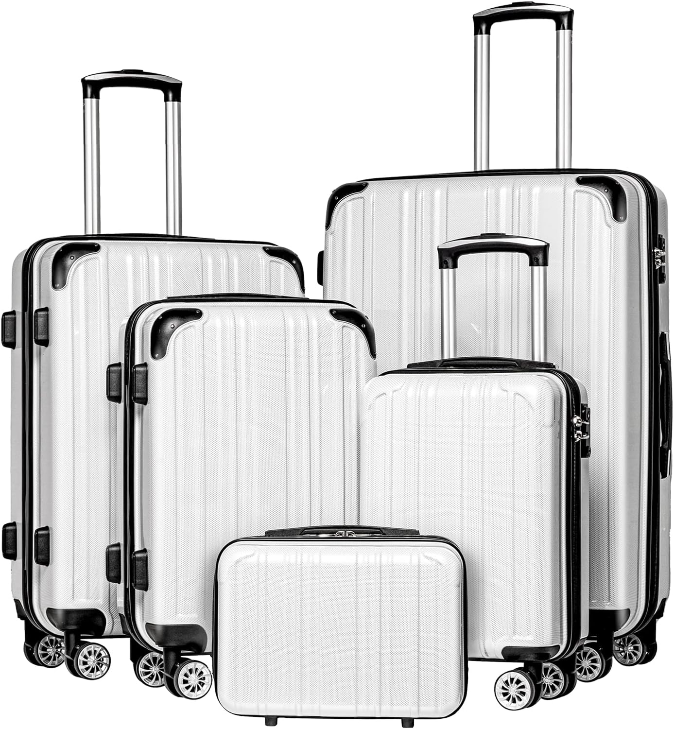 Coolife Luggage, Suitcase with Durable and Lightweight, Large Checked Luggage with PC+ABS Hardshell Expandable, Dual Spinner Wheels, TSA Lock