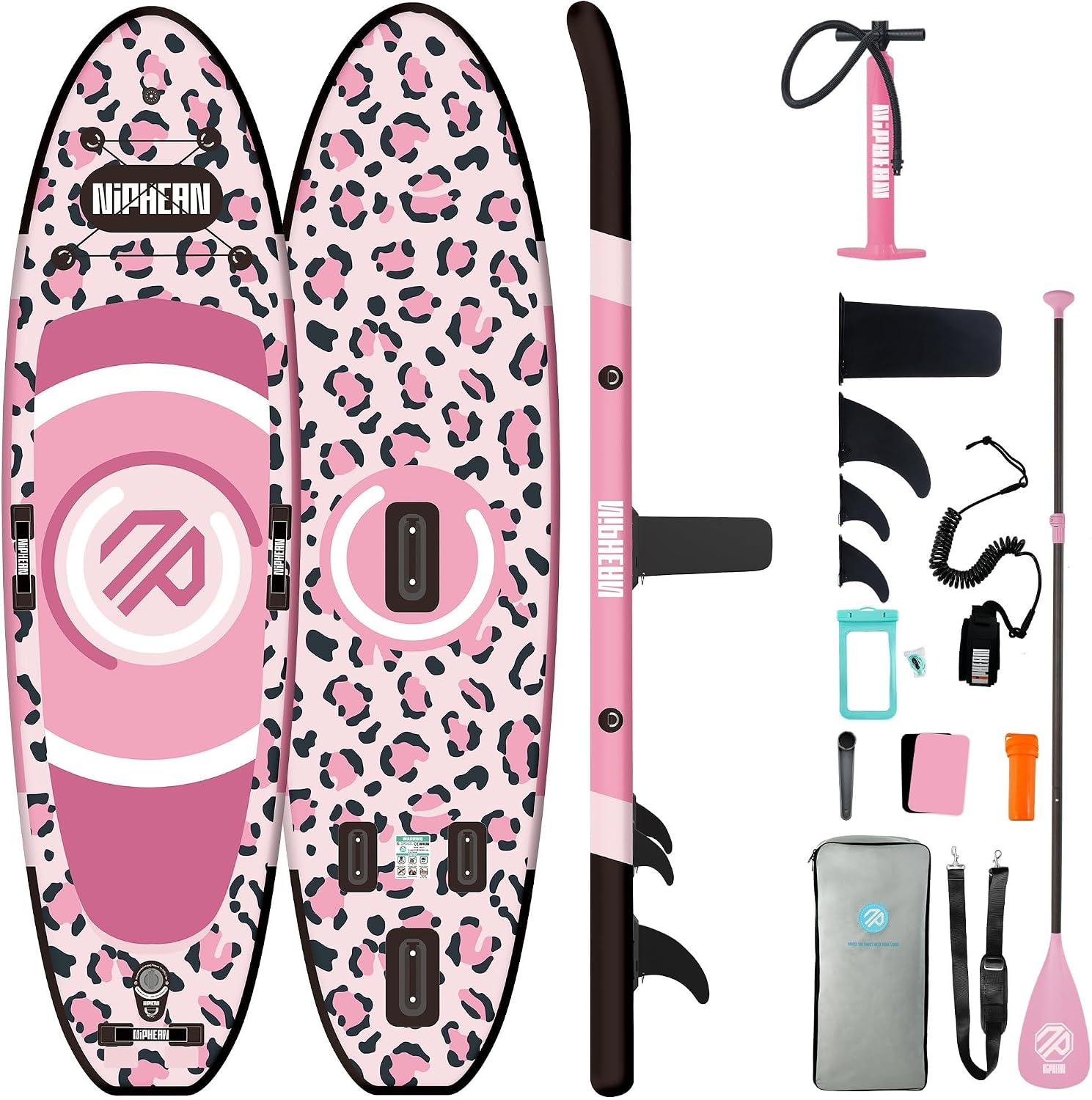 Niphean 10' Inflatable Paddle Board, Ultra-Light SUP for Beginners, Versatile Yoga Paddle Board with Durable SUP Accessories, 400lbs Capacity
