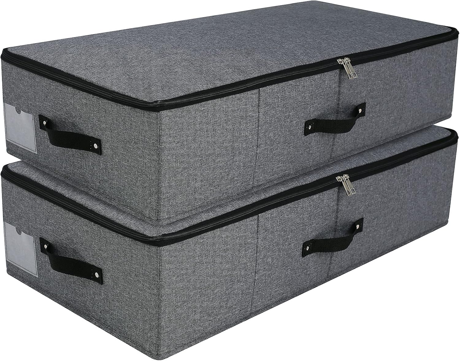 AMJ Large Under Bed Storage Containers, 3 Pack Closet Organizers Bins, Foldable Closet Organizers Storage for Blankets, Towels, Comforter, Sweaters