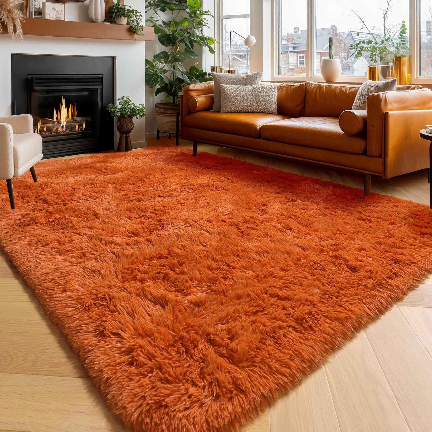 Amdrebio Grass Green Rugs for Living Room Bedroom Decor Aesthetic, 9x12 Large Fluffy Shag Area Rug for Kids Room Baby Nursery Teen Girls Boys