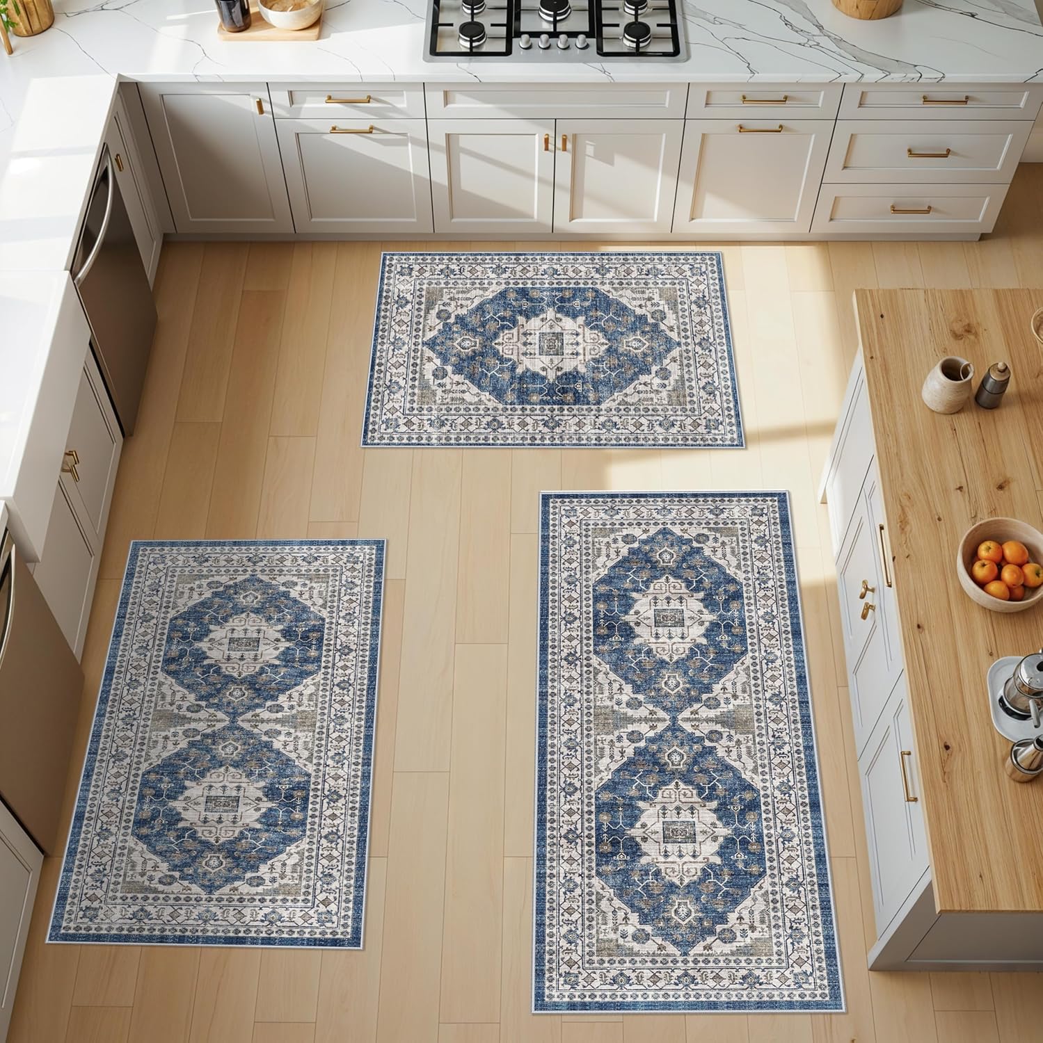 HY HAO YUN LAI Washable Large 9x12 Area Rug: Living Room Oriental Non Slip Soft Rugs Indoor Low Pile Stain Resistant Carpet for Bedroom Dining Room
